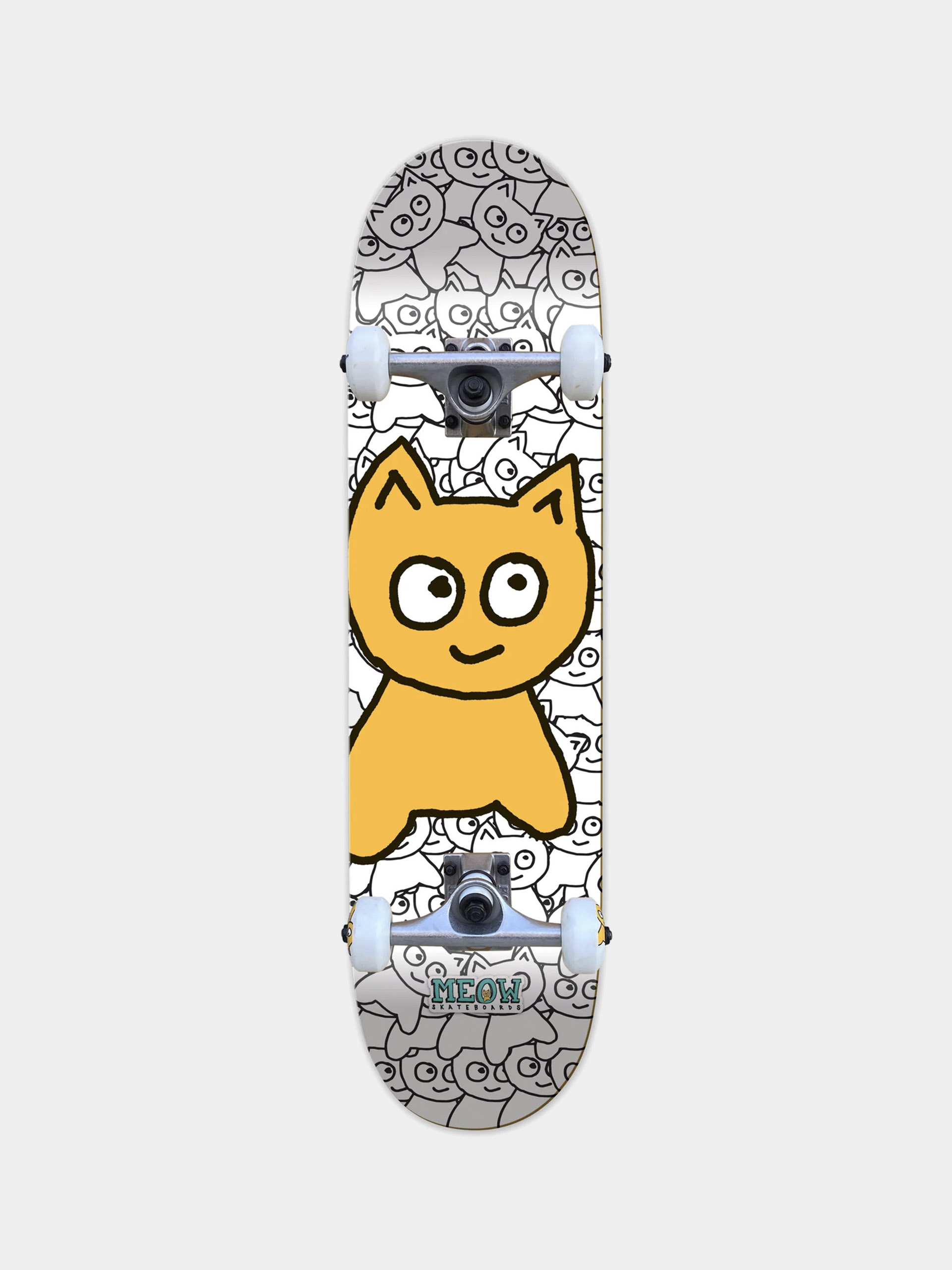 Deskorolka Meow Skateboards Big Cat Sticker Pile (white)