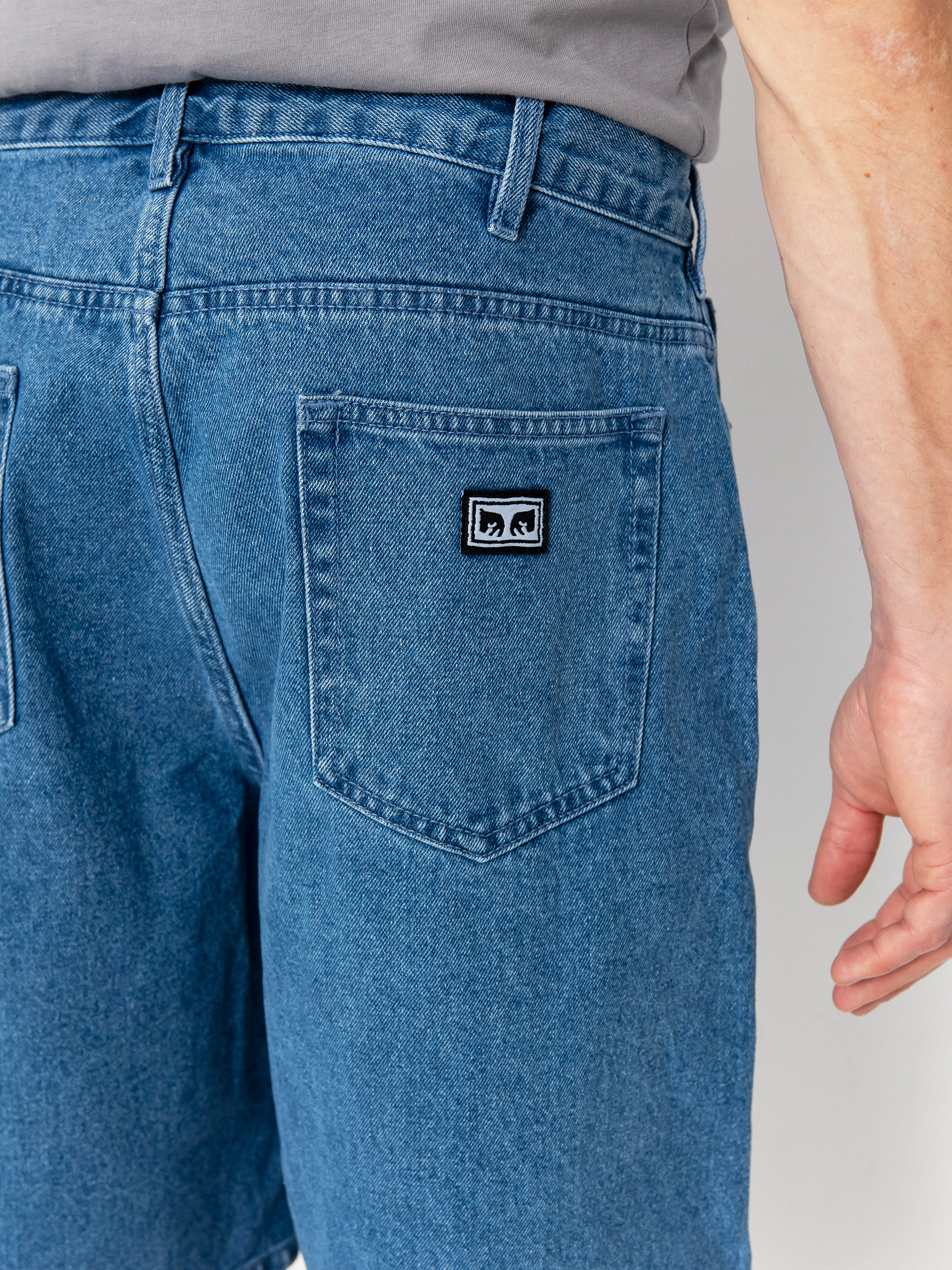 Szorty OBEY Bigwig Baggy Denim (light indigo)