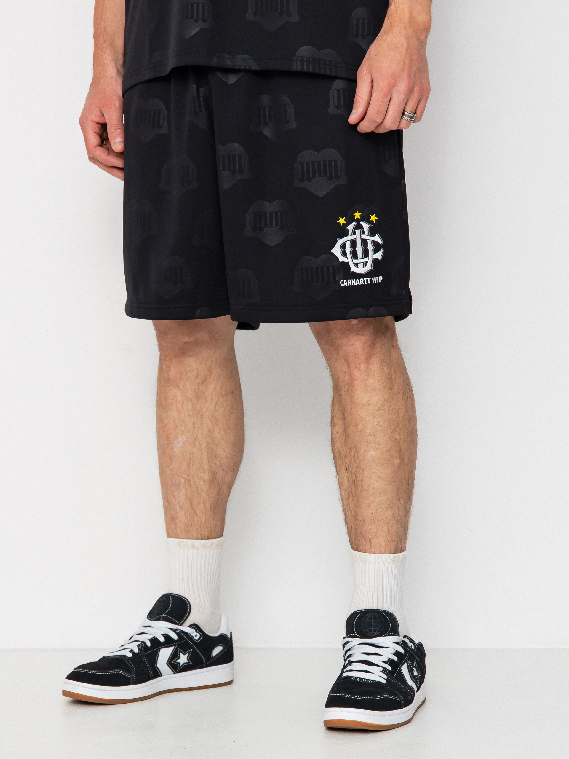 Szorty Carhartt WIP Hartts Football (heart train jacquard/black)