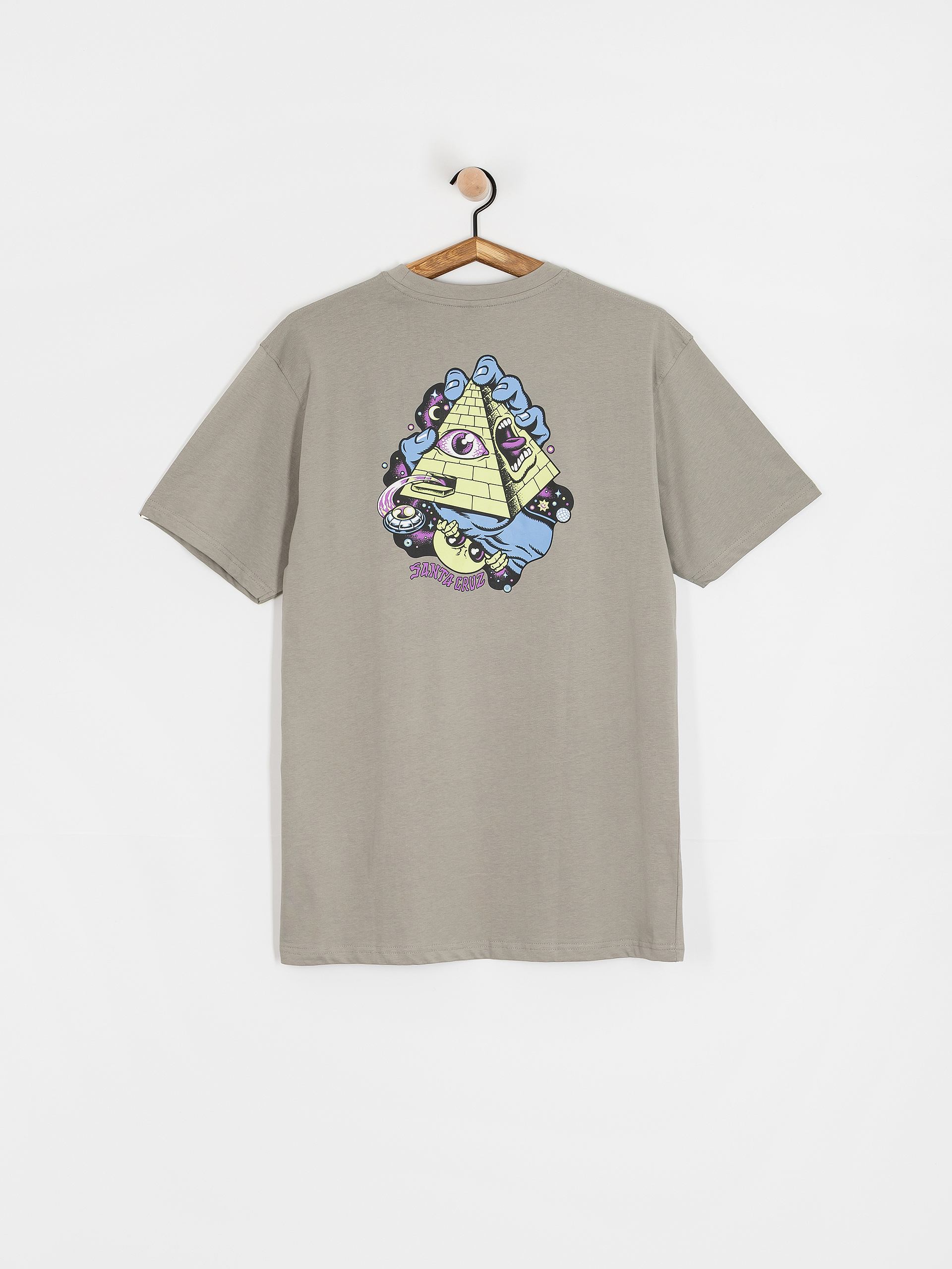 T-shirt Santa Cruz Knibbs Invasion Hand Strip (moon dust)