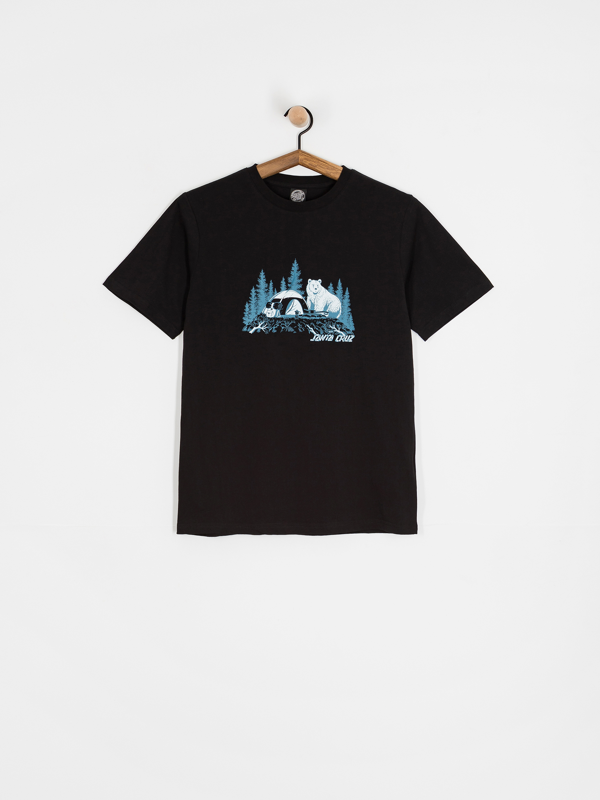 T-shirt Santa Cruz Woodland Mini Strip Front Wmn (black)
