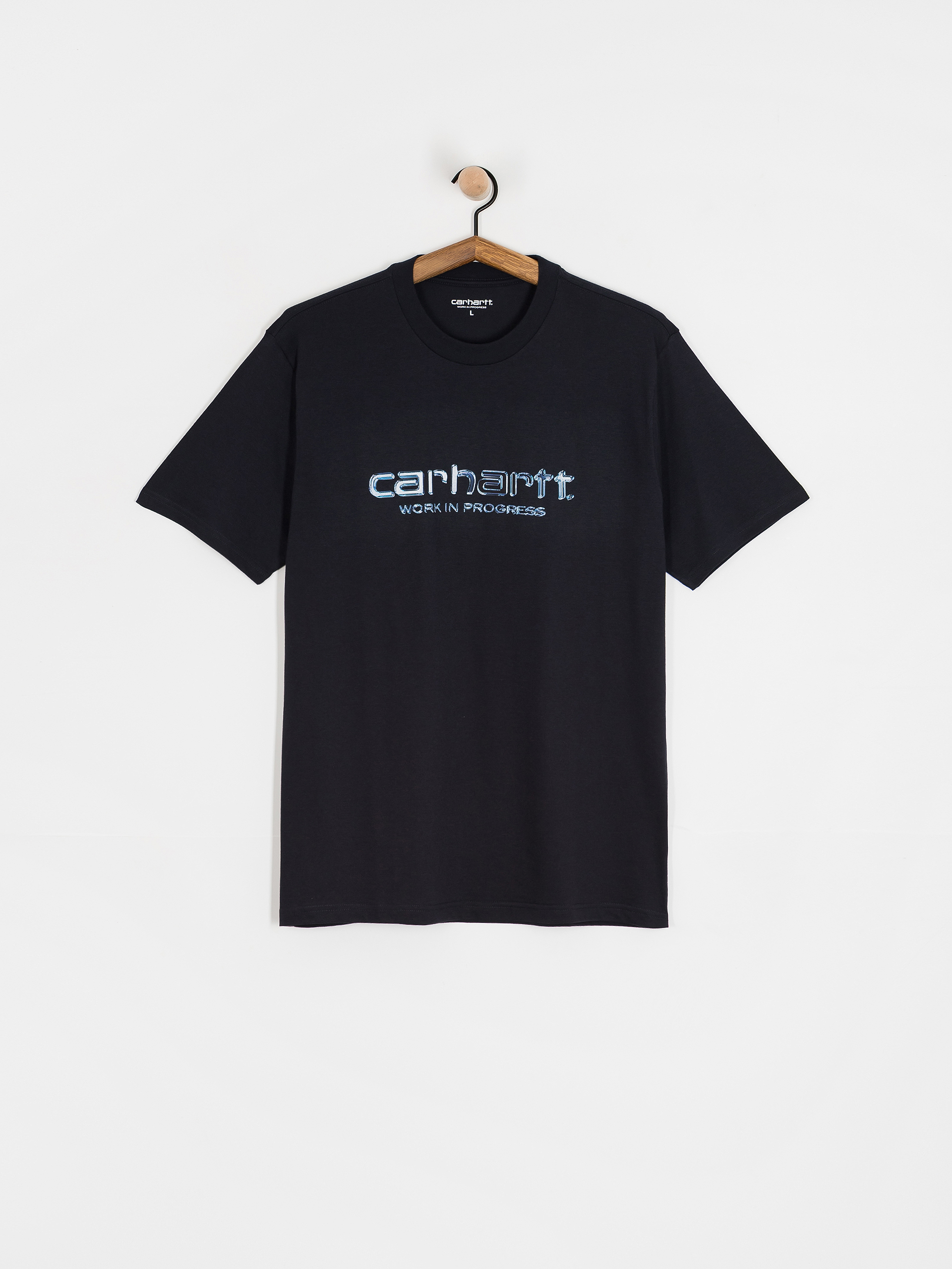 T-shirt Carhartt WIP Solar Chrome Script (dark navy)