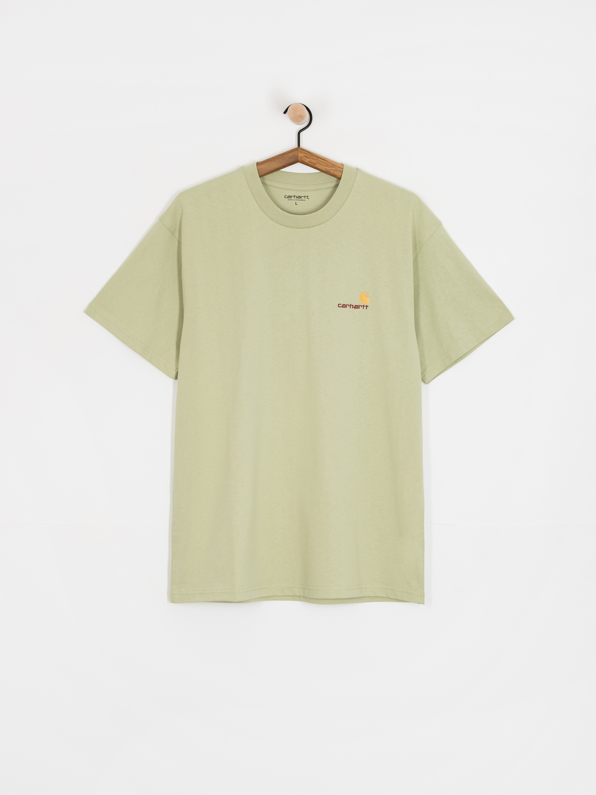 T-shirt Carhartt WIP American Script (pale olive)