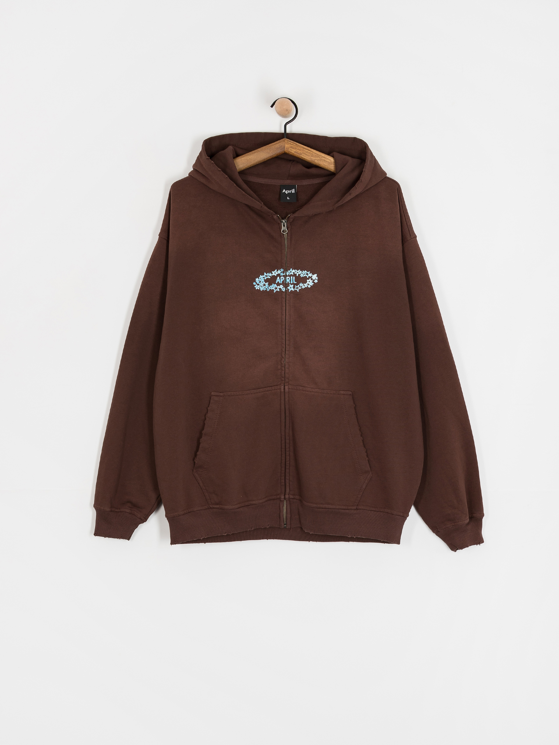 Bluza z kapturem April Skateboards Stars ZHD (brown)