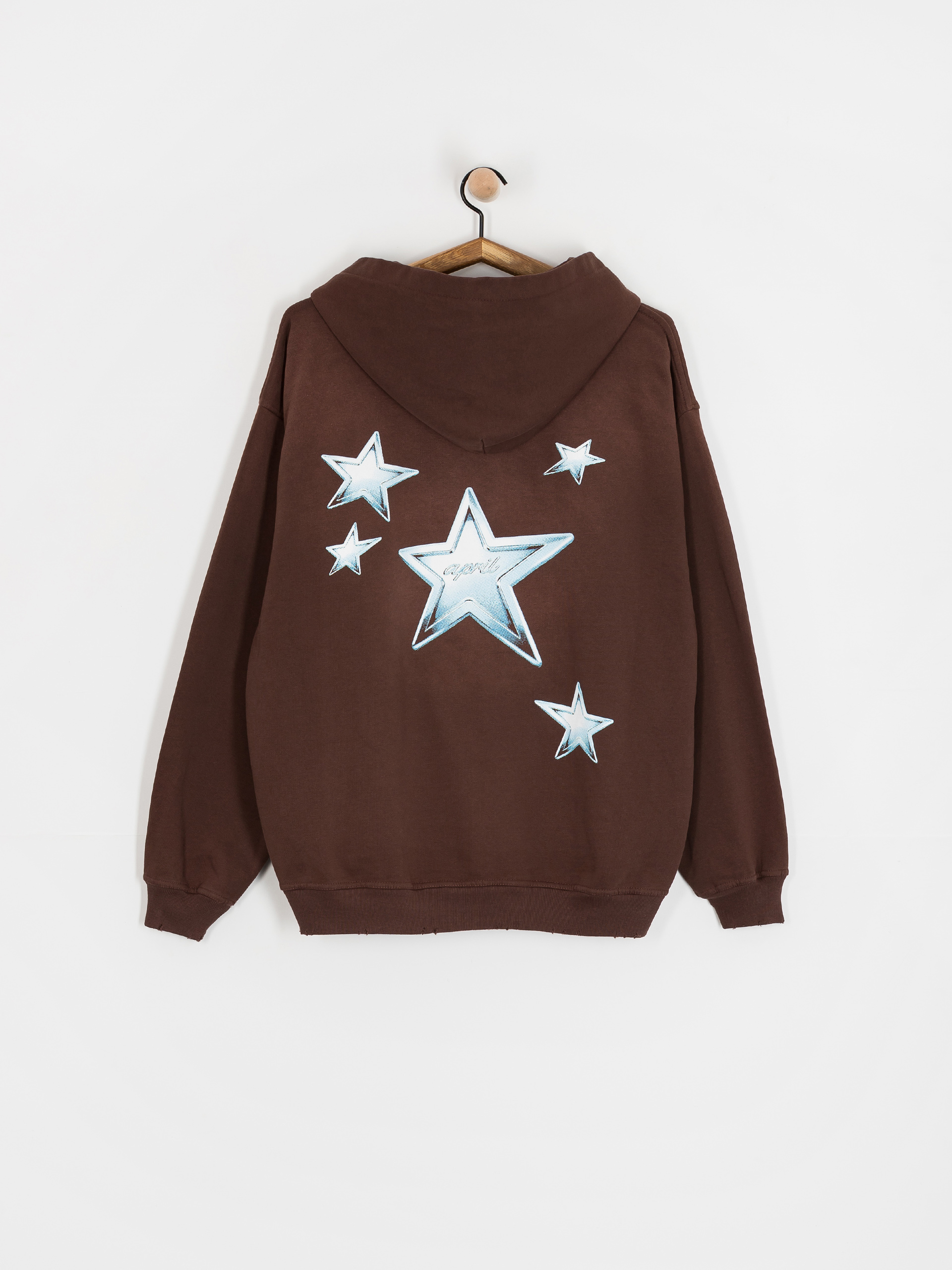 Bluza z kapturem April Skateboards Stars ZHD (brown)