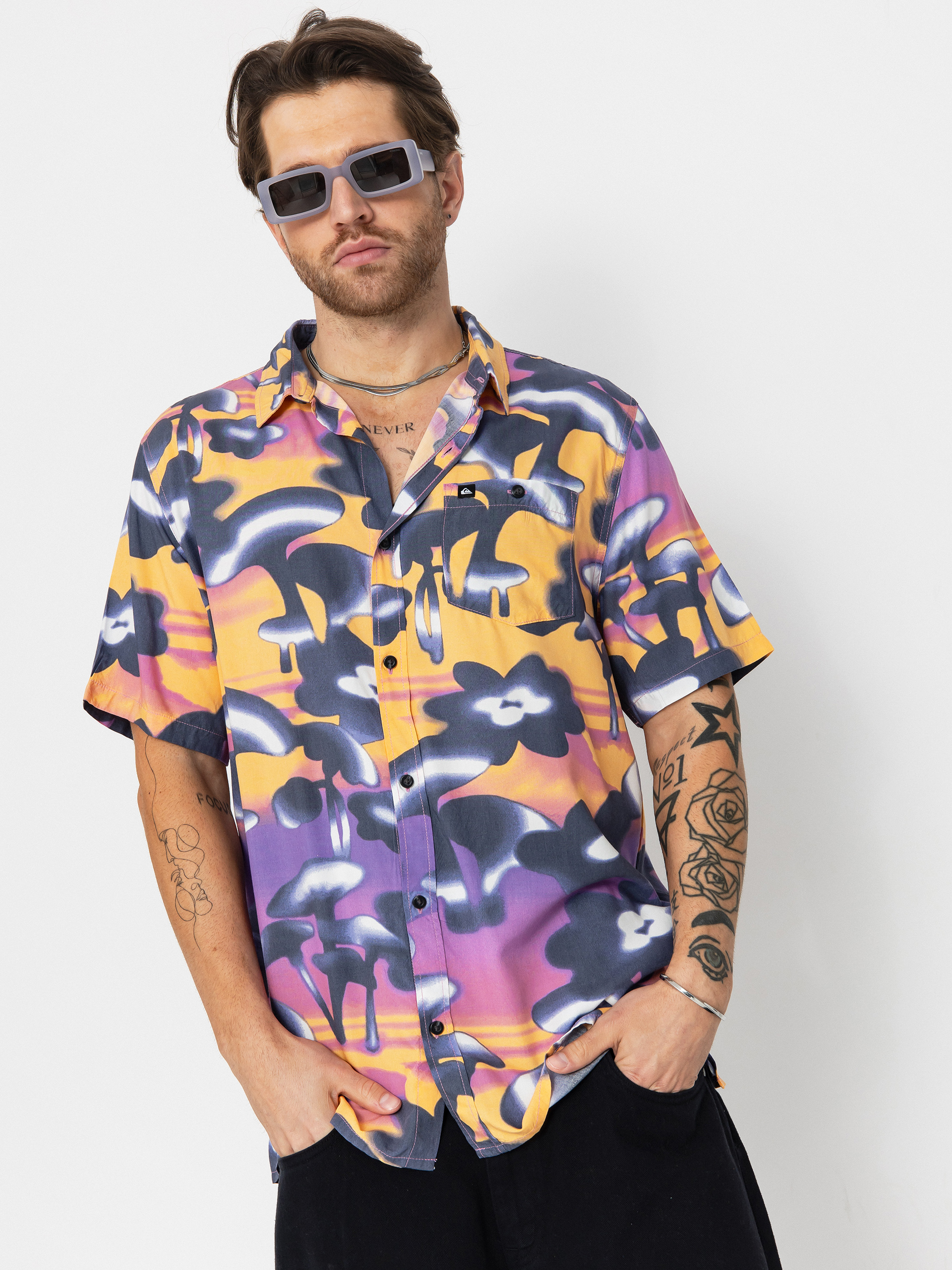 Koszula Quiksilver Safe Paradise (vintage violet biophilia)