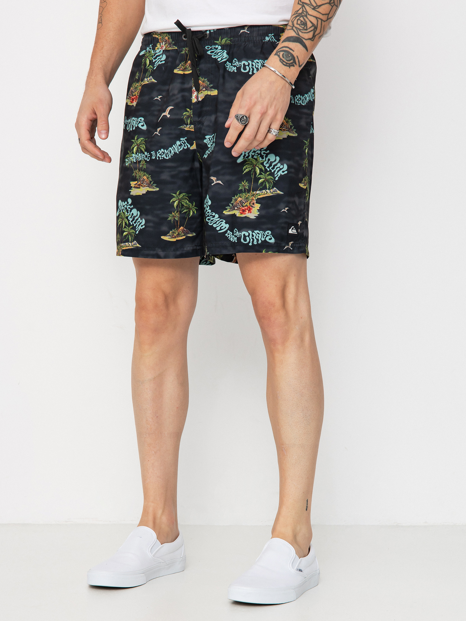 Szorty Quiksilver Everyday Straight Volley 17 (black naturama)