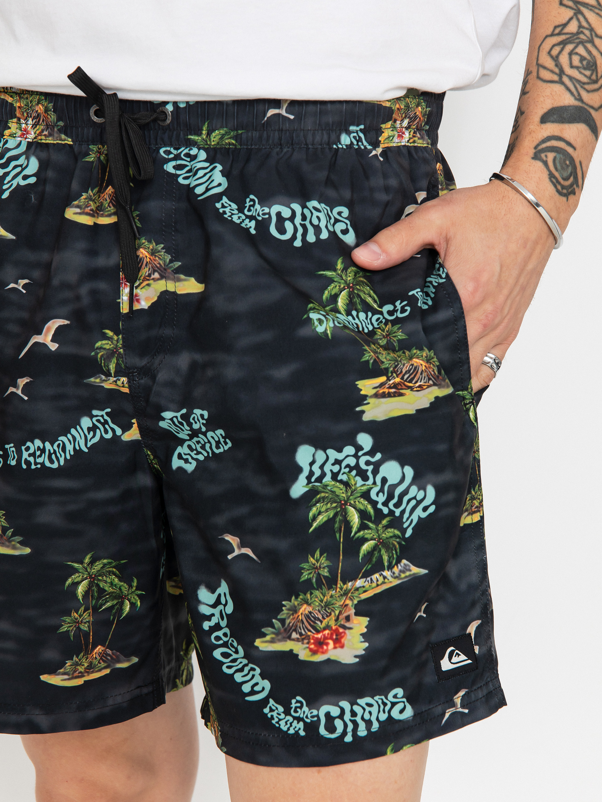 Szorty Quiksilver Everyday Straight Volley 17 (black naturama)