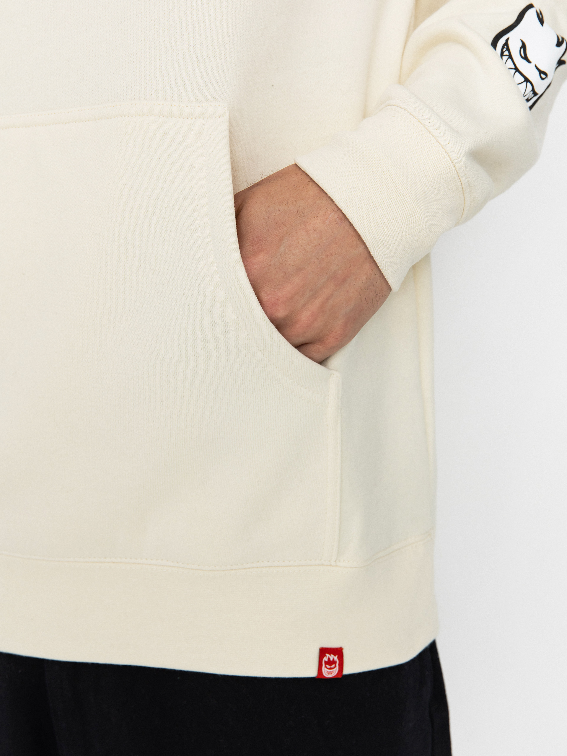 Bluza z kapturem Spitfire Classic 87 Bighead Fill Sleeve HD (bone w/black&white prints)