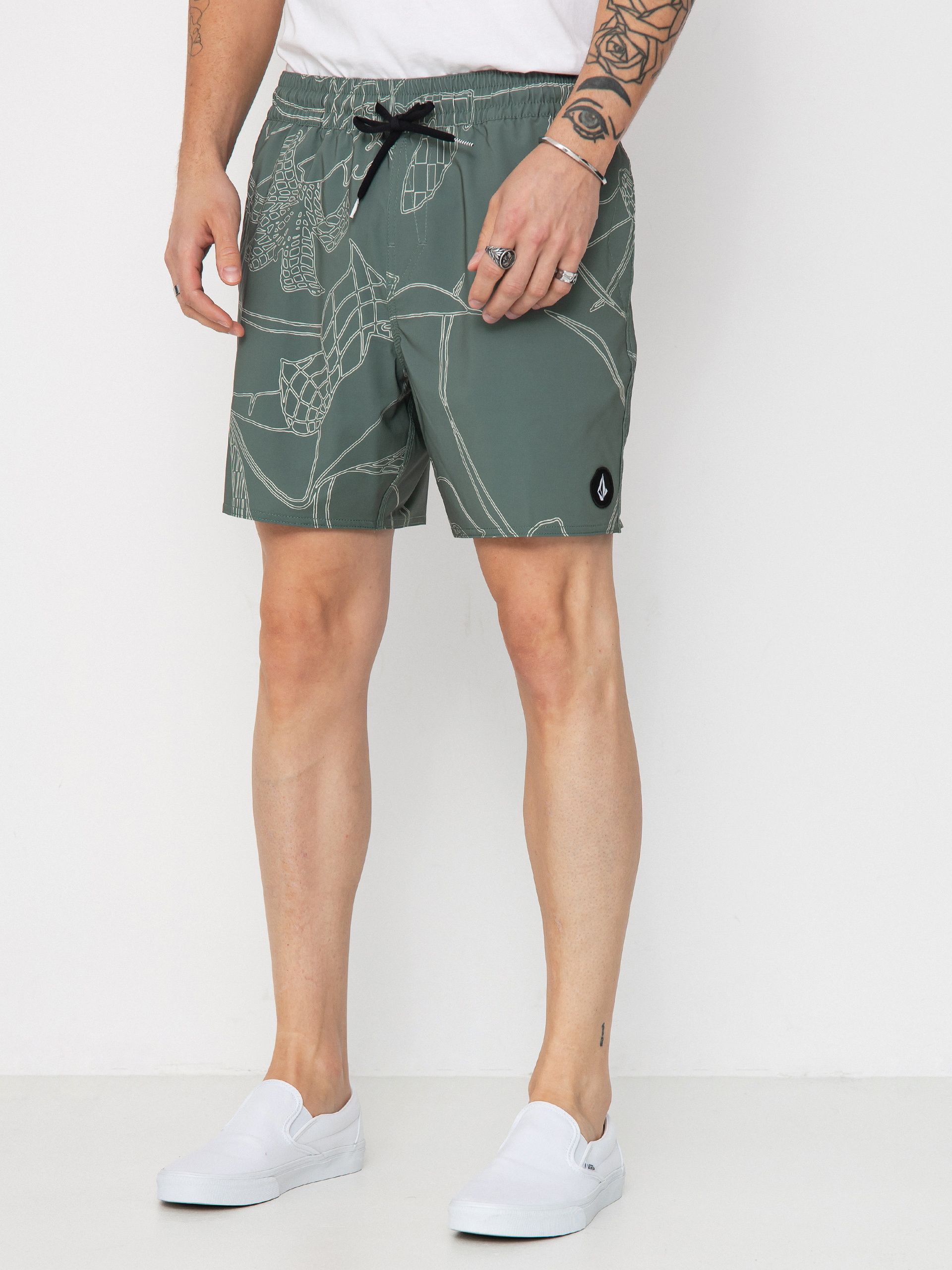 Szorty Volcom Lido Print Trunk 16 (light olive)