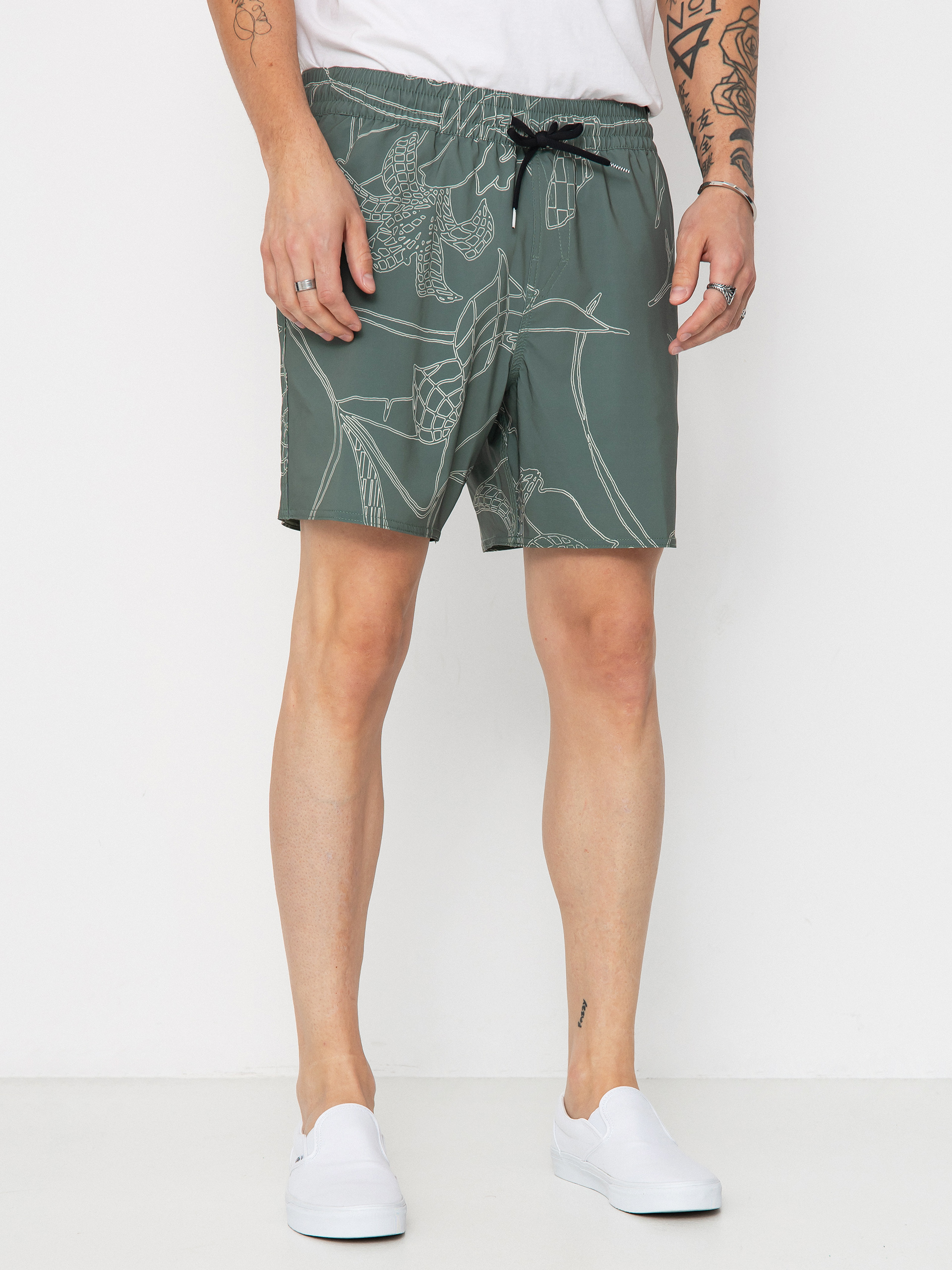Szorty Volcom Lido Print Trunk 16 (light olive)