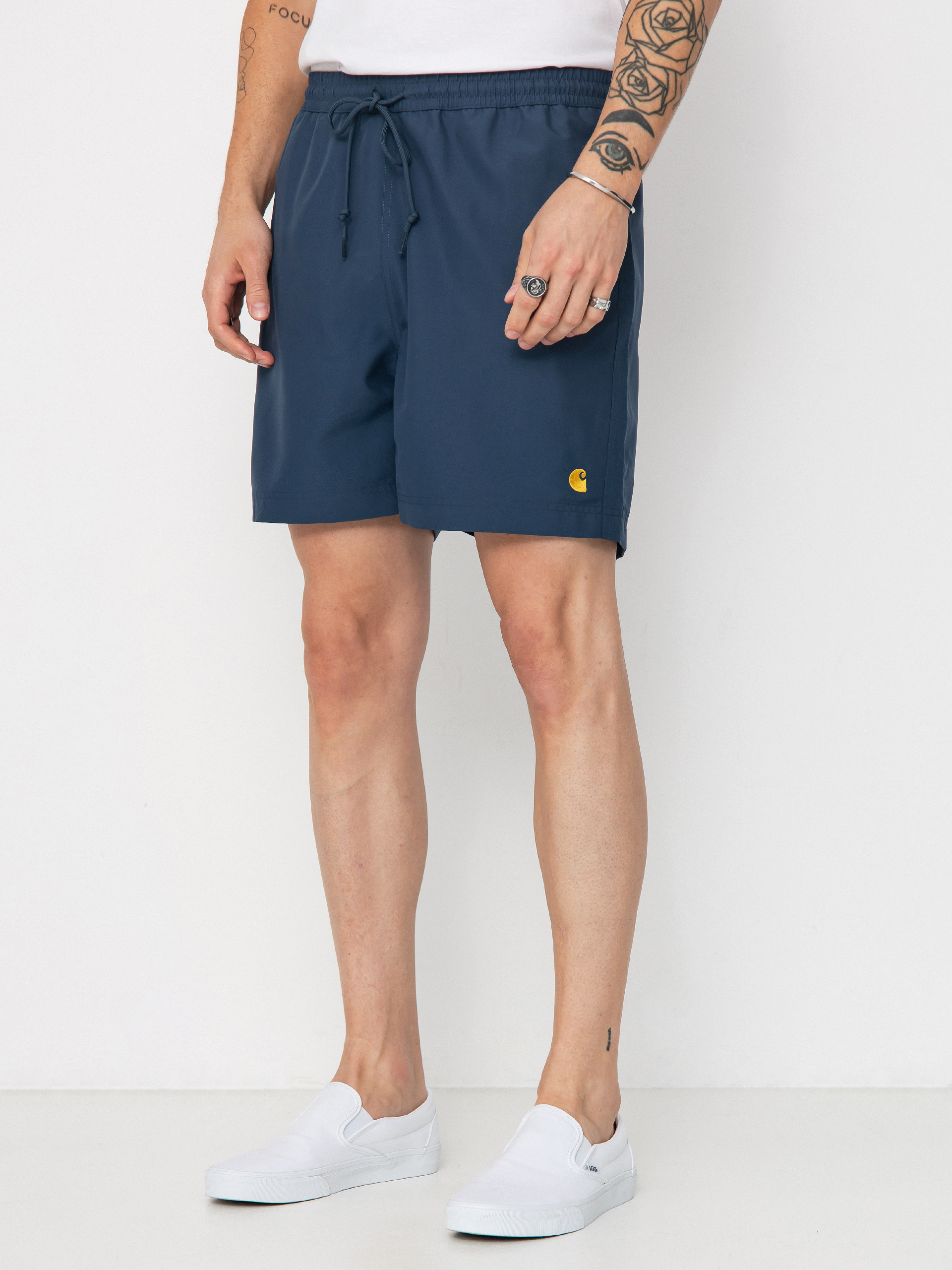 Szorty Carhartt WIP Chase Swim (dusky blue/gold)