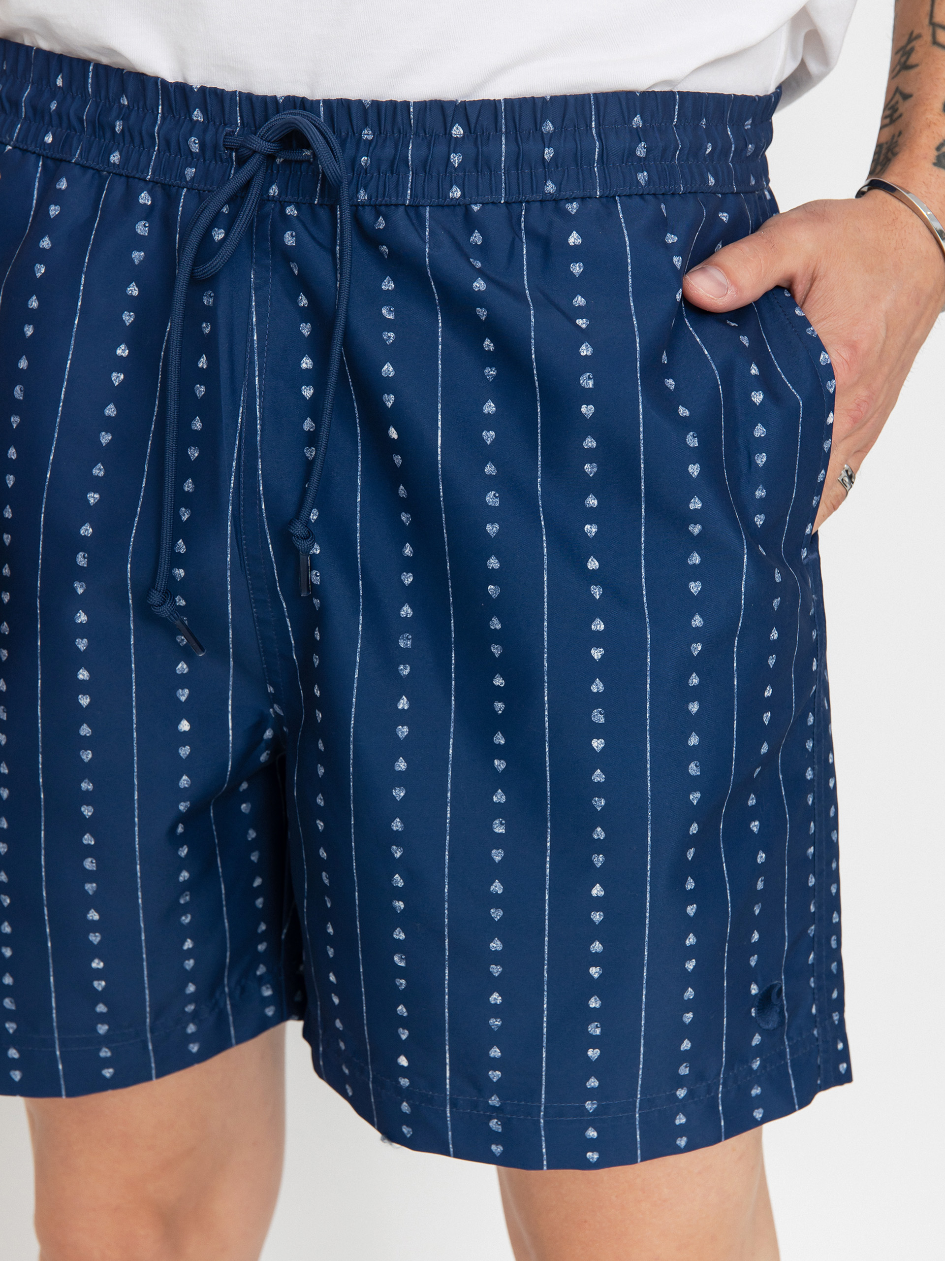 Szorty Carhartt WIP Chase Swim (heart c pinstripe/ink/natural)