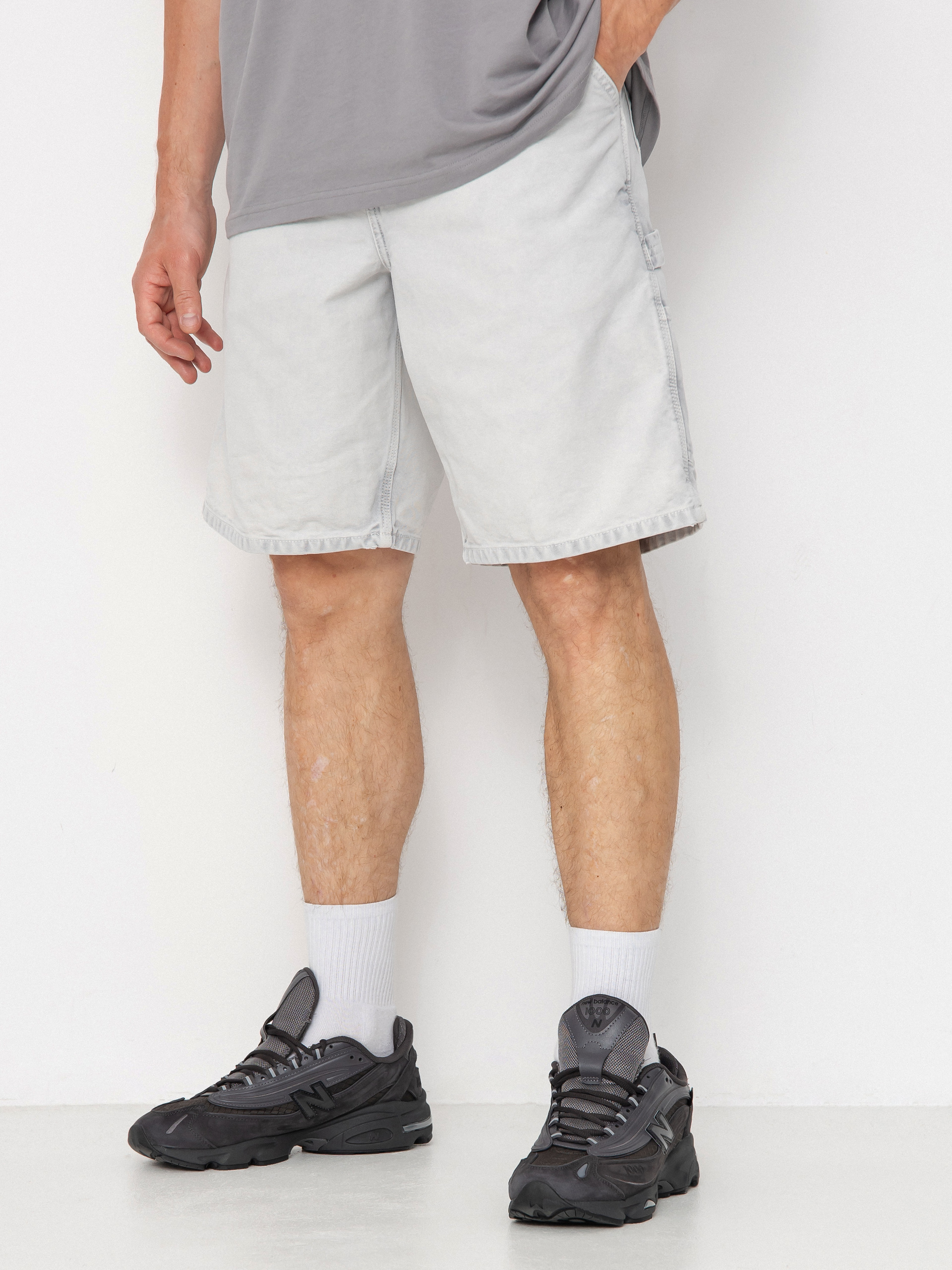Szorty Carhartt WIP Single Knee (black/chalk wash)