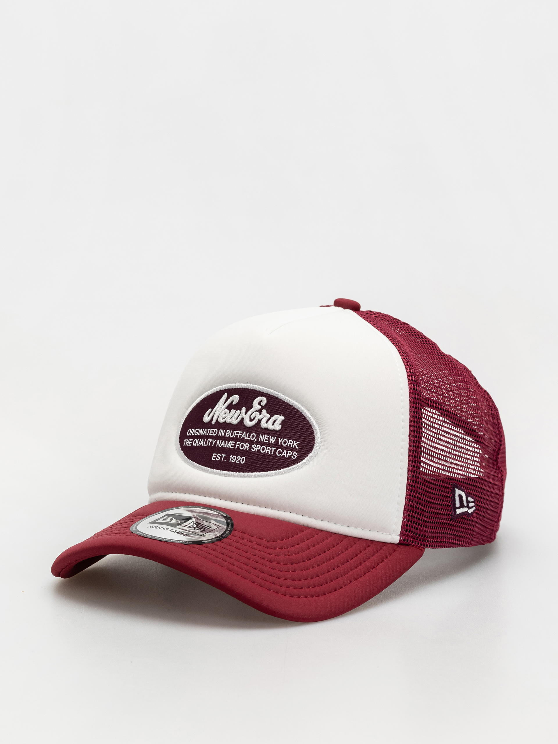 Czapka z daszkiem New Era Oval Foam Patch Trucker (cherry/white)