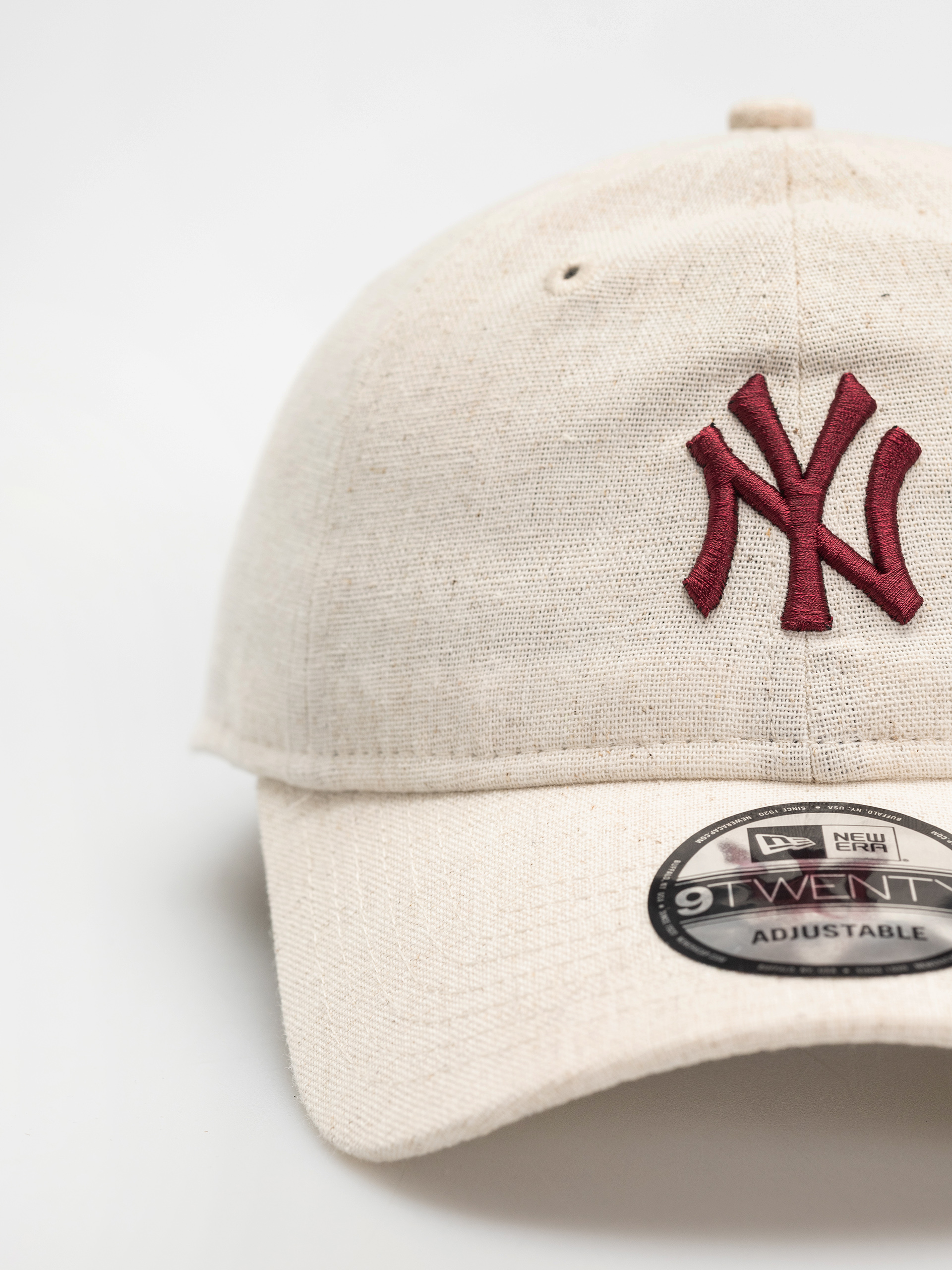 Czapka z daszkiem New Era Linen 9Twenty New York Yankees (stone chalk)