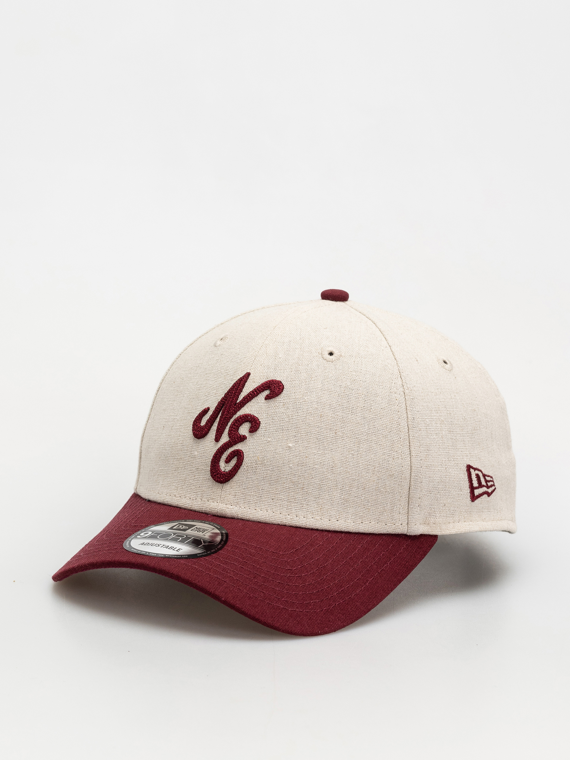 Czapka z daszkiem New Era Linen 9Forty Ne (red/chalk)