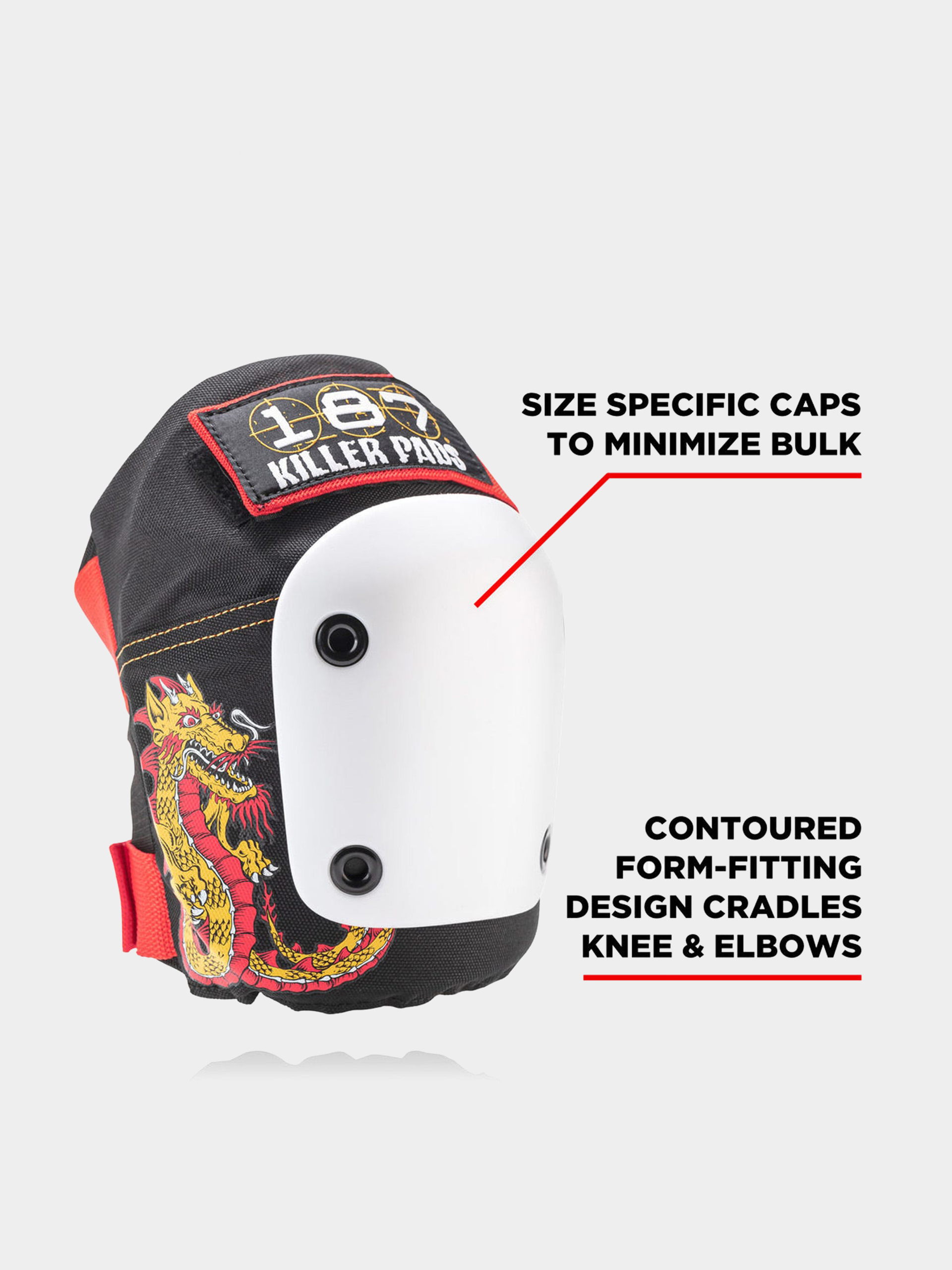 Ochraniacze 187 Killer Pads Adult Six Pack Set Caballero (black/red/gold)