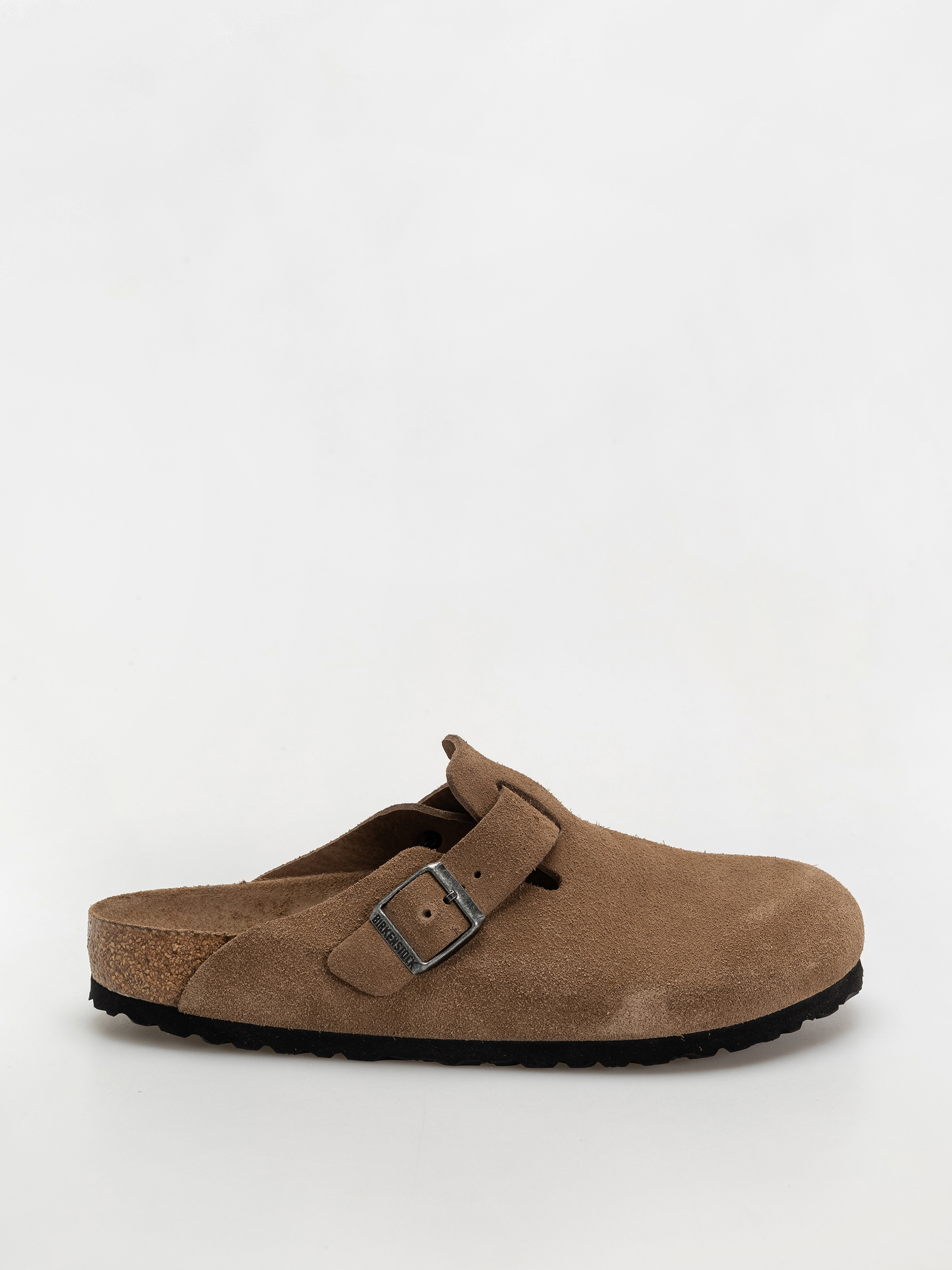 Klapki Birkenstock Boston SFB Suede Leather Regular (dark tea)