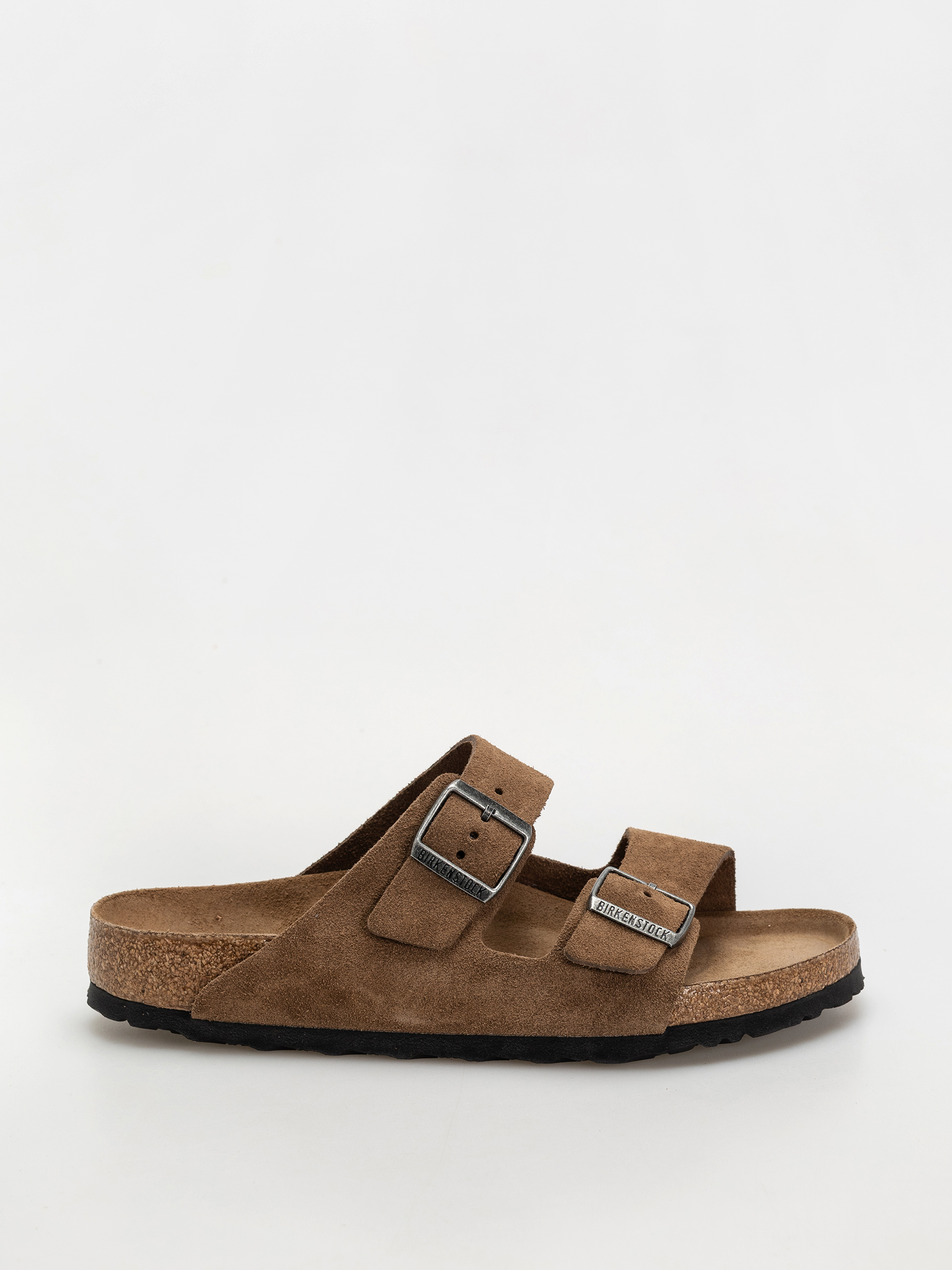 Klapki Birkenstock Arizona Suede Leather Regular (dark tea)