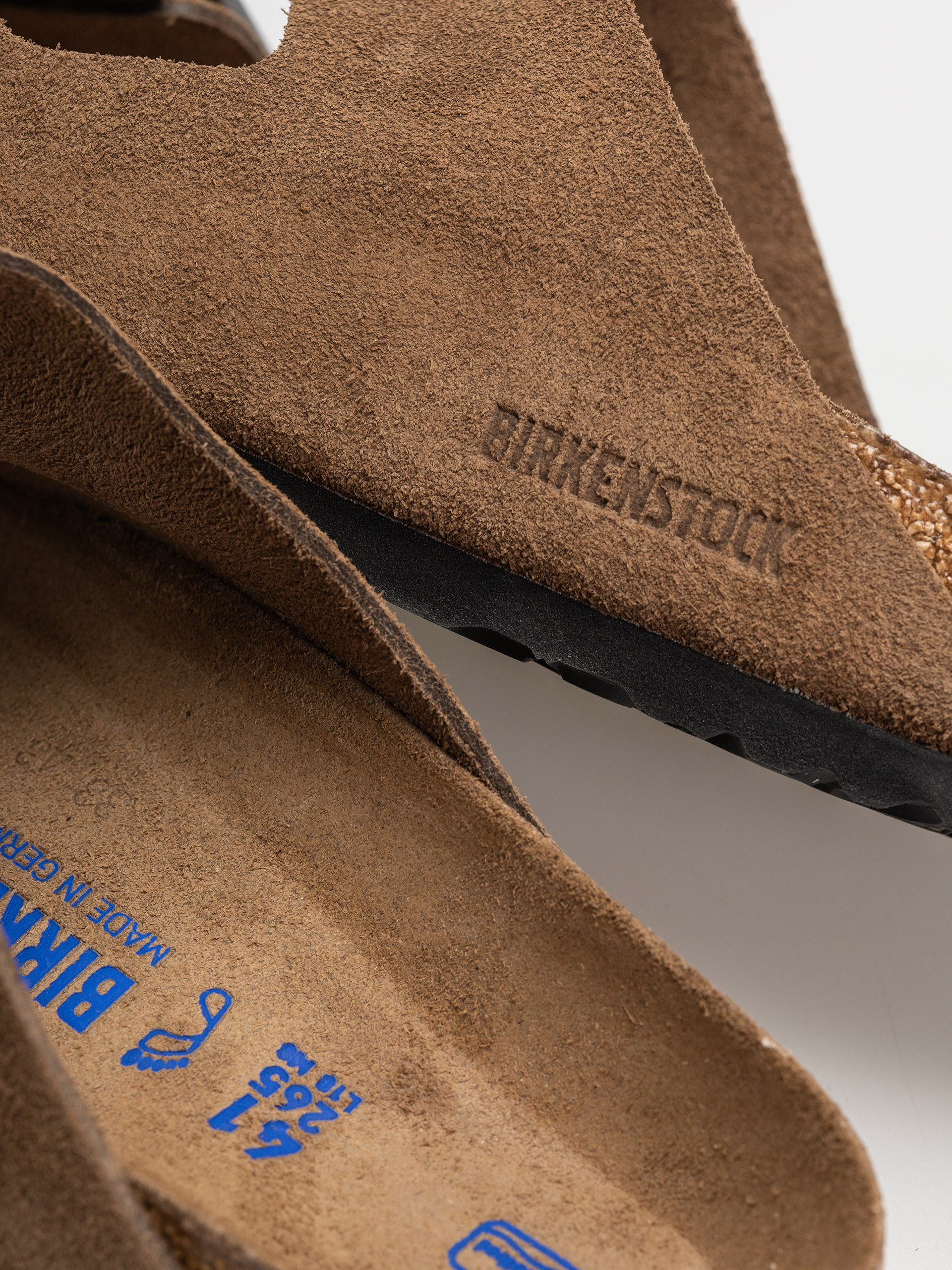 Klapki Birkenstock Arizona Suede Leather Regular (dark tea)