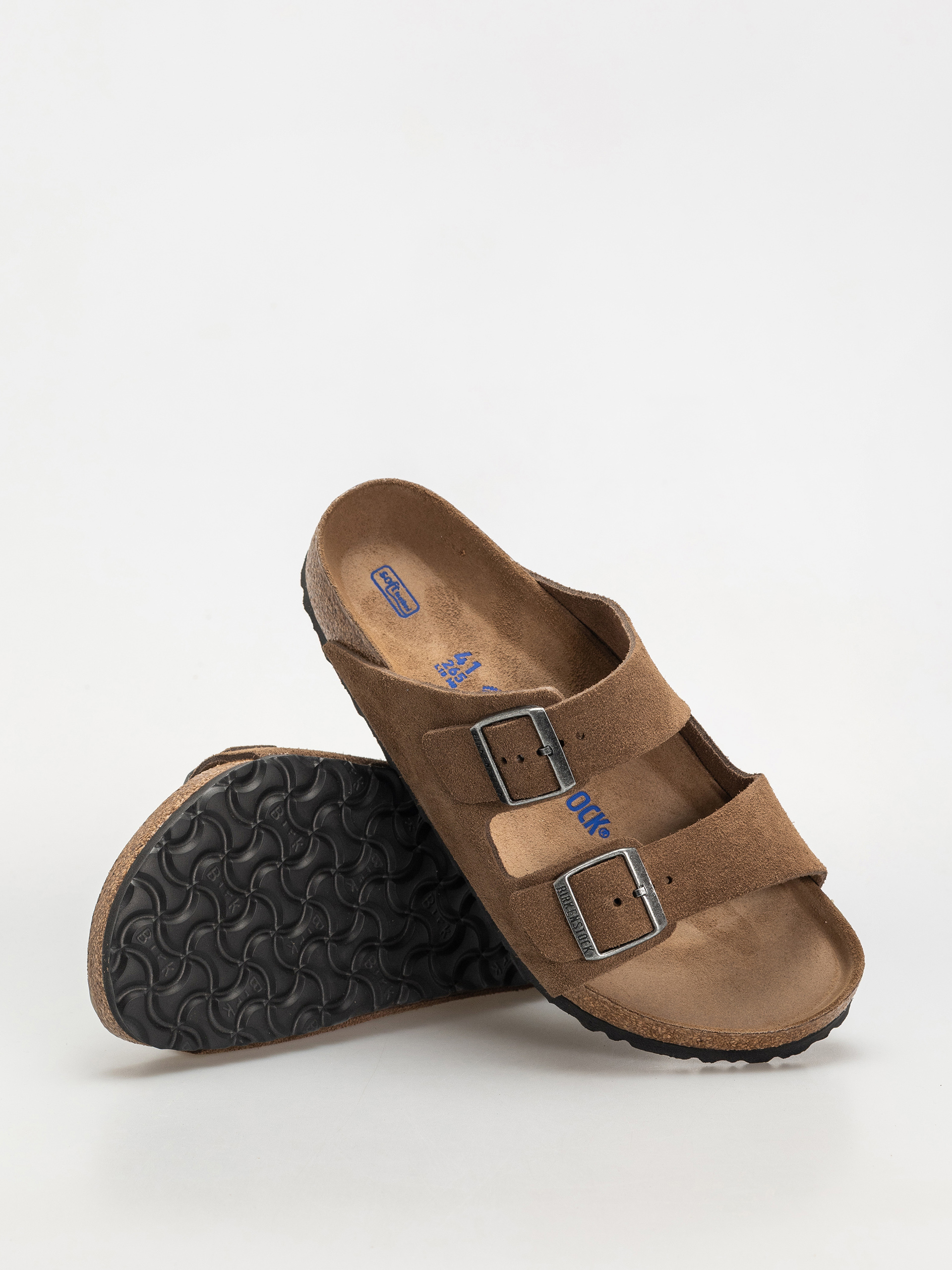 Klapki Birkenstock Arizona Suede Leather Regular (dark tea)