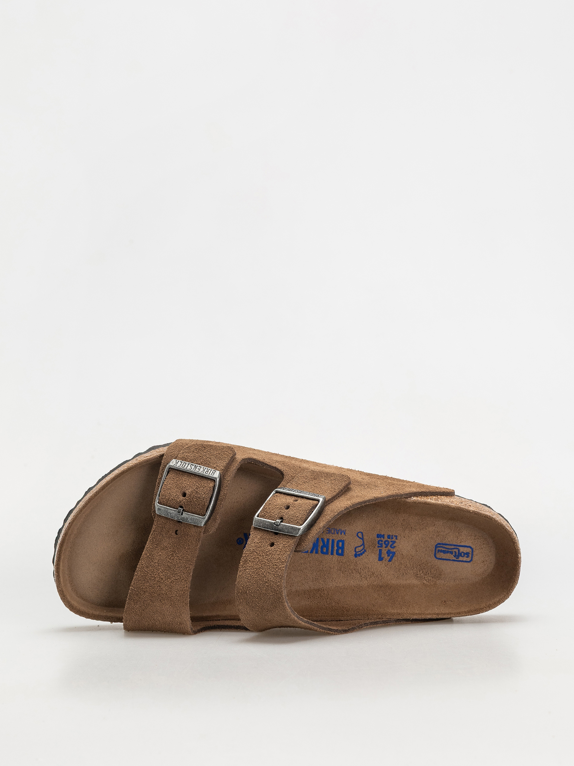 Klapki Birkenstock Arizona Suede Leather Regular (dark tea)