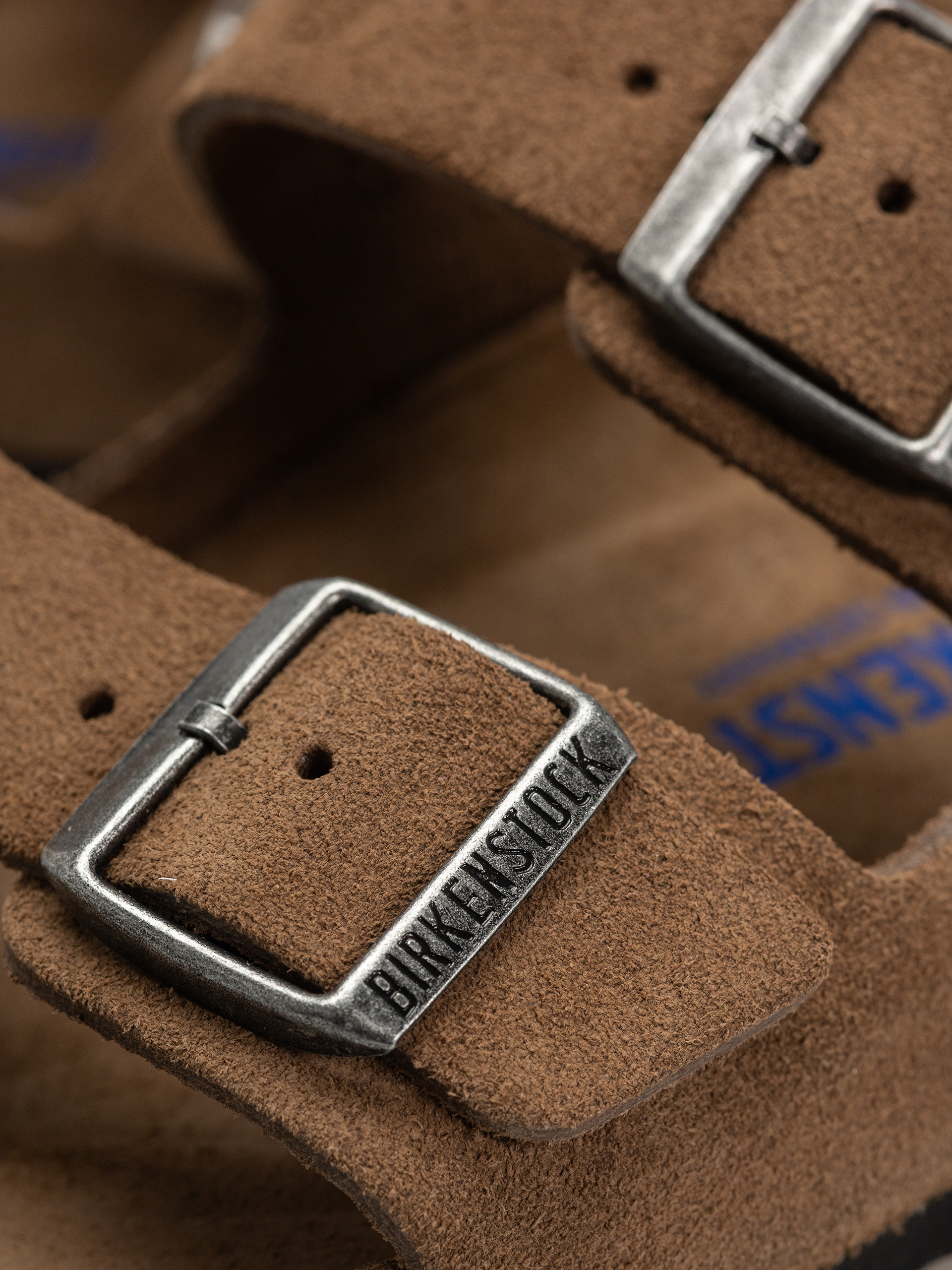 Klapki Birkenstock Arizona Suede Leather Regular (dark tea)