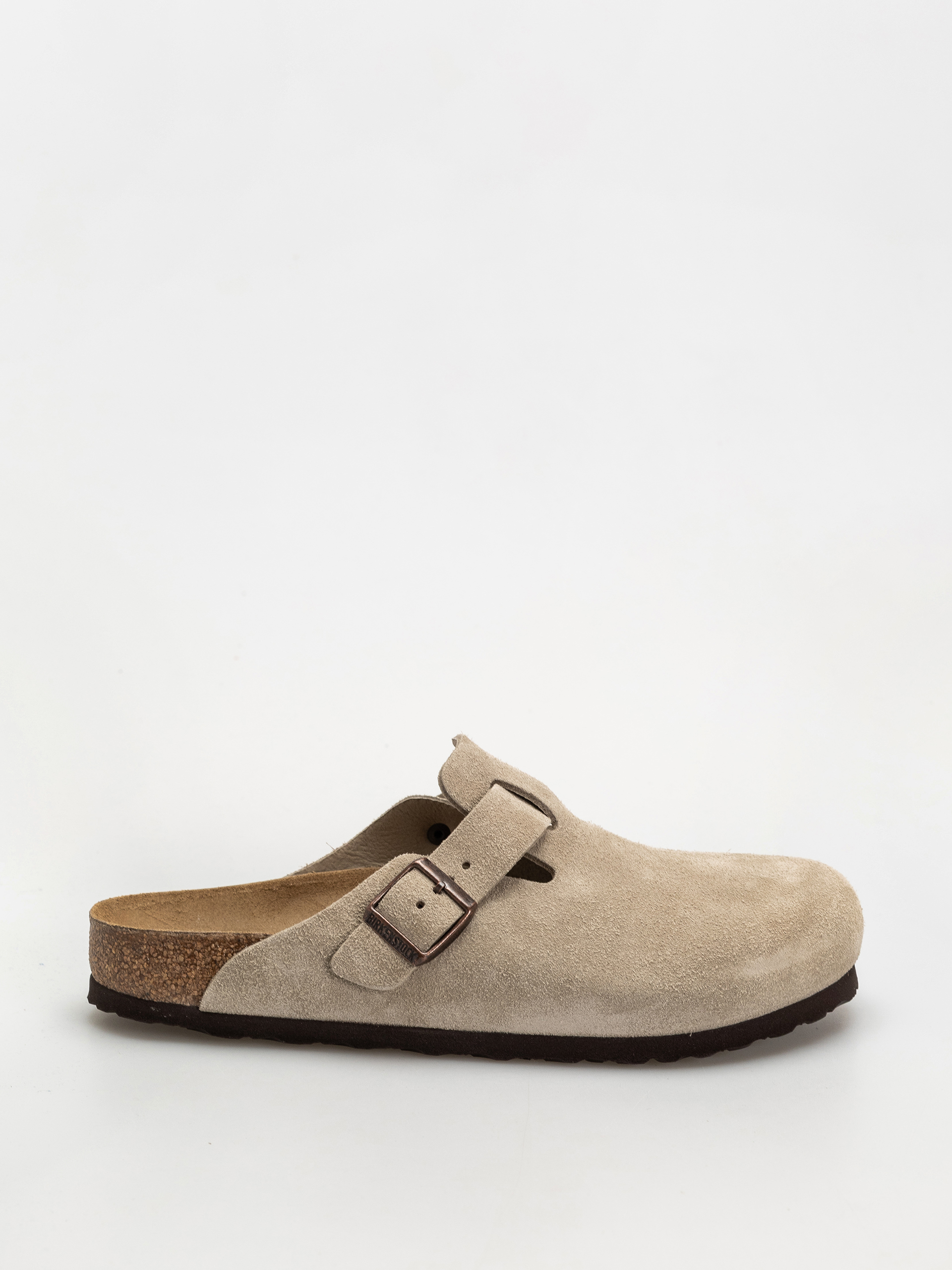 Klapki Birkenstock Boston Suede Leather Regular (taupe)