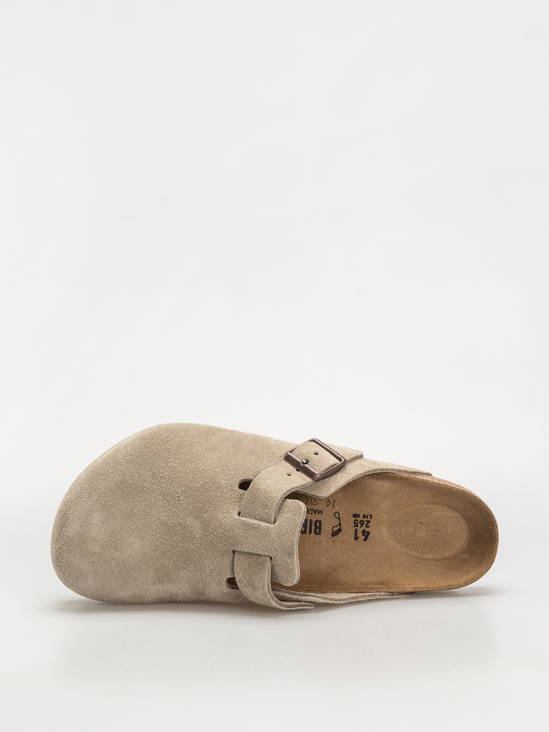 Klapki Birkenstock Boston Suede Leather Regular (taupe)