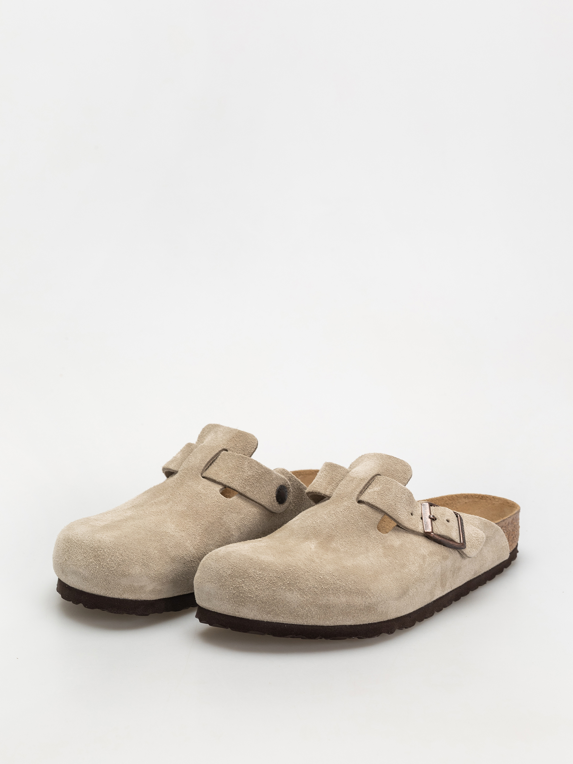 Klapki Birkenstock Boston Suede Leather Regular (taupe)