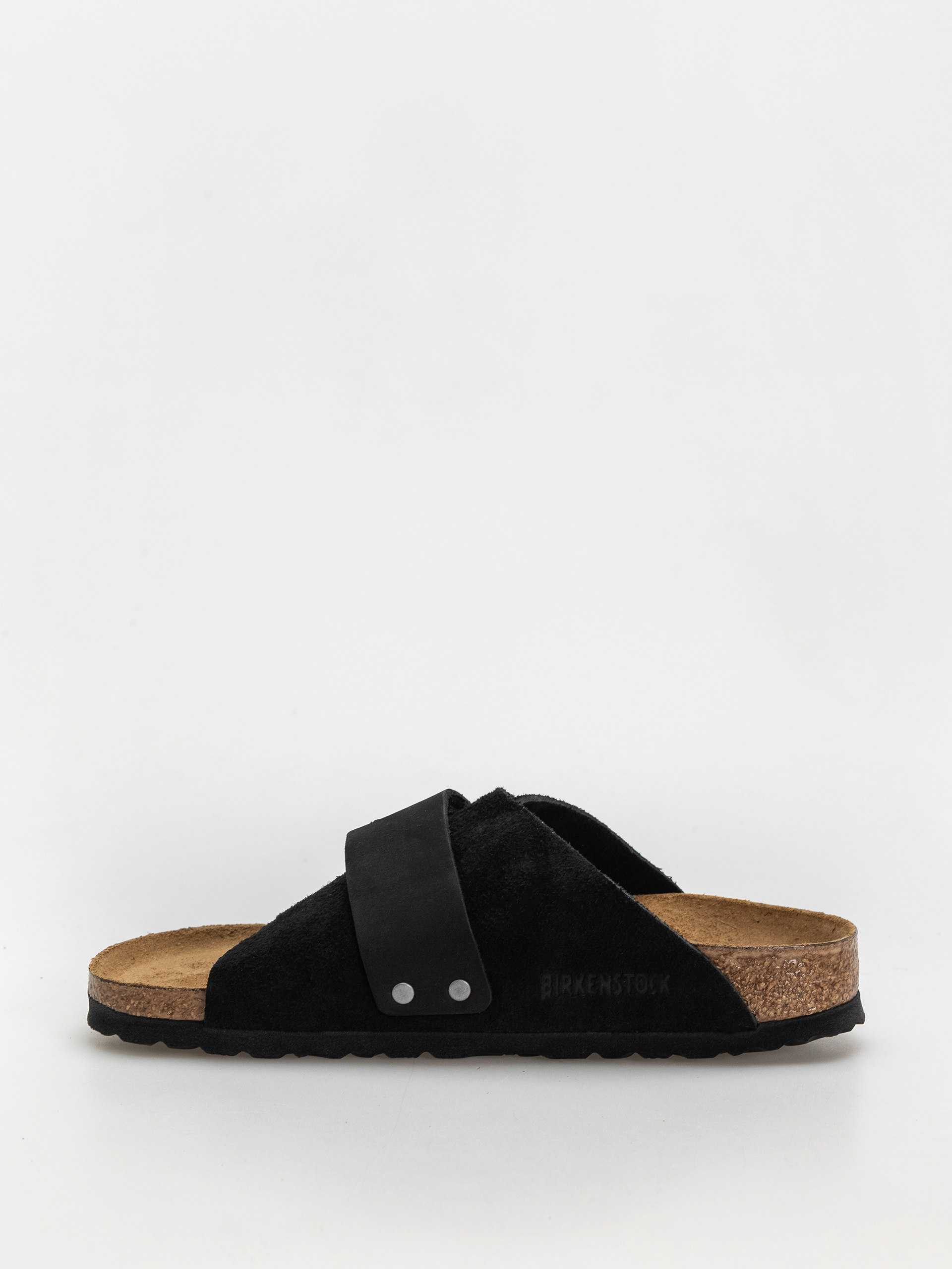 Klapki Birkenstock Kyoto Nubuck Suede Leather Narrow Wmn (black)