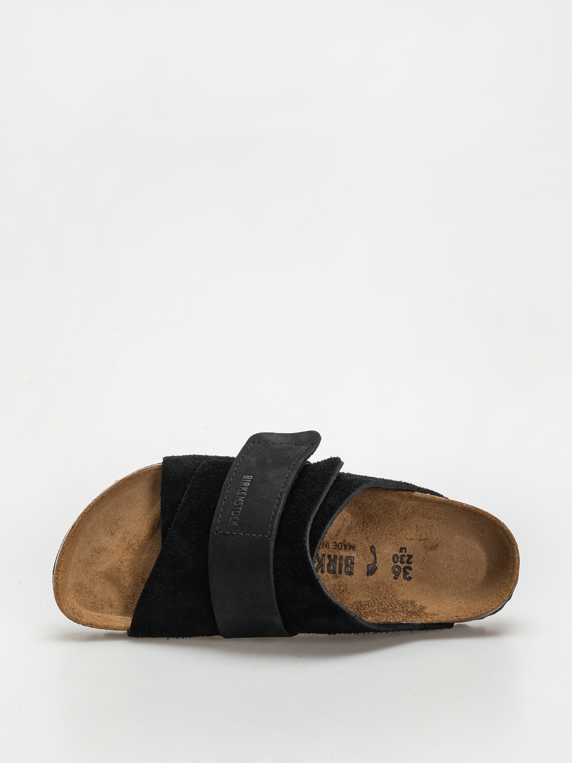 Klapki Birkenstock Kyoto Nubuck Suede Leather Narrow Wmn (black)