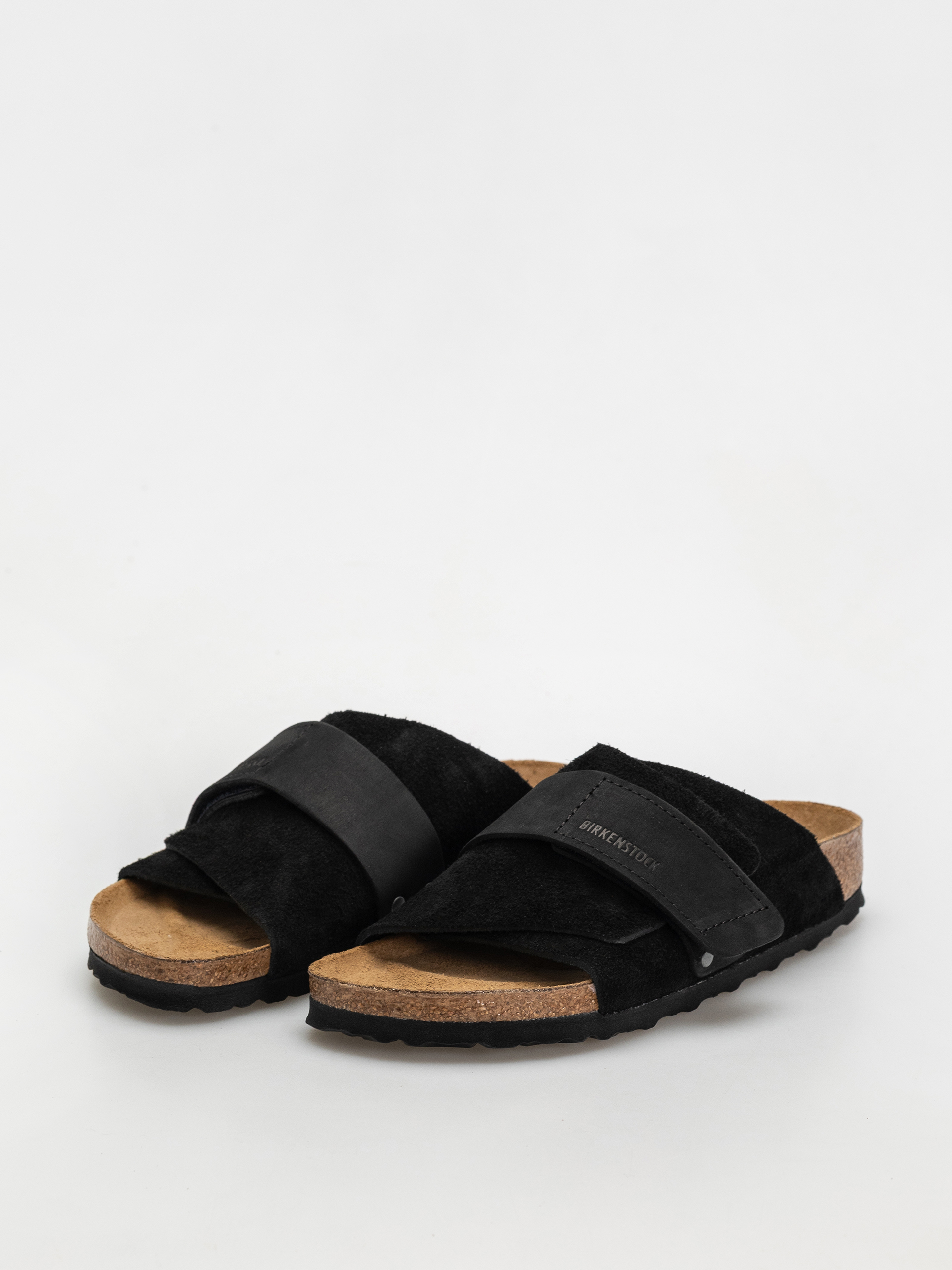 Klapki Birkenstock Kyoto Nubuck Suede Leather Narrow Wmn (black)
