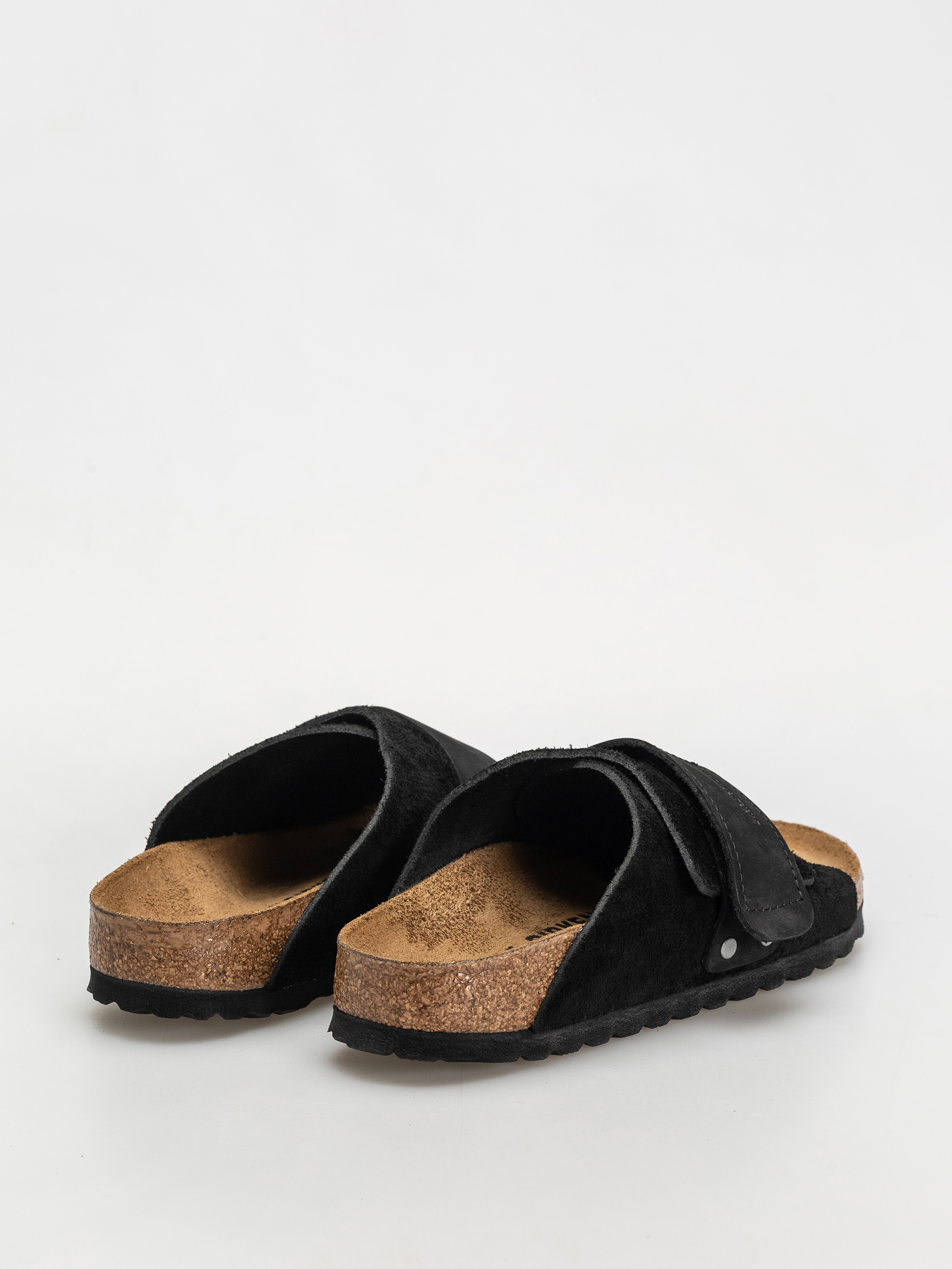 Klapki Birkenstock Kyoto Nubuck Suede Leather Narrow Wmn (black)