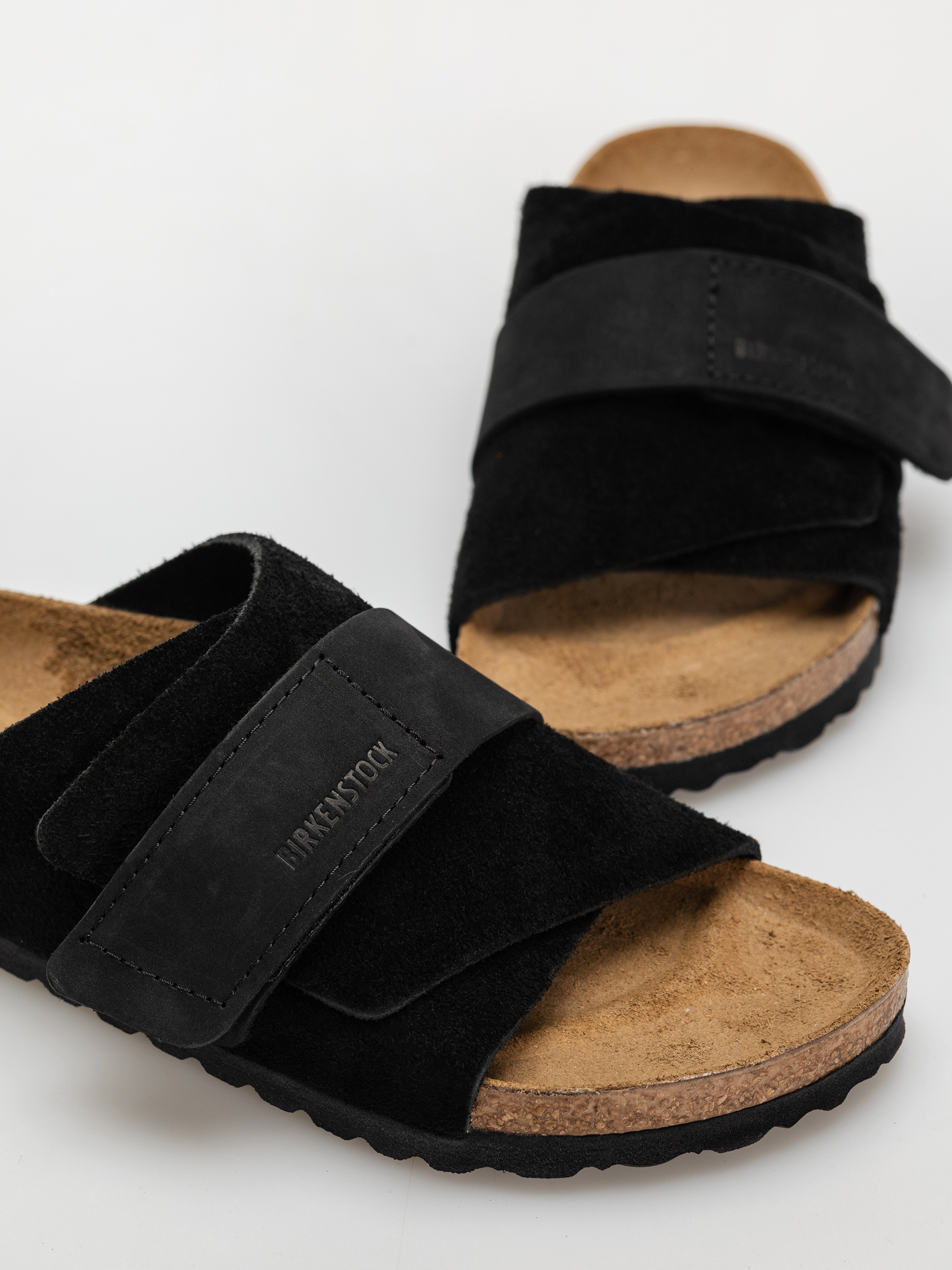 Klapki Birkenstock Kyoto Nubuck Suede Leather Narrow Wmn (black)