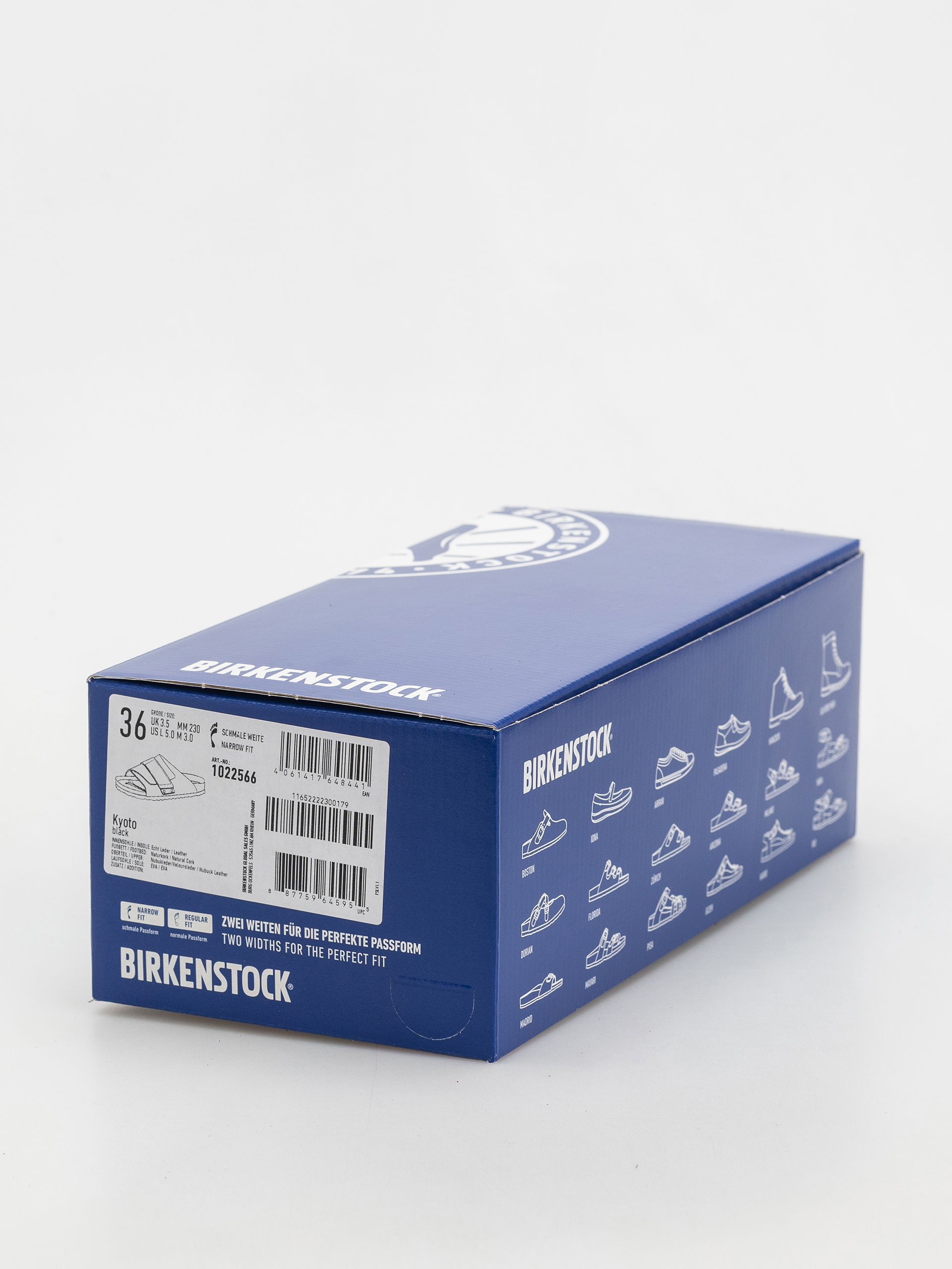 Klapki Birkenstock Kyoto Nubuck Suede Leather Narrow Wmn (black)