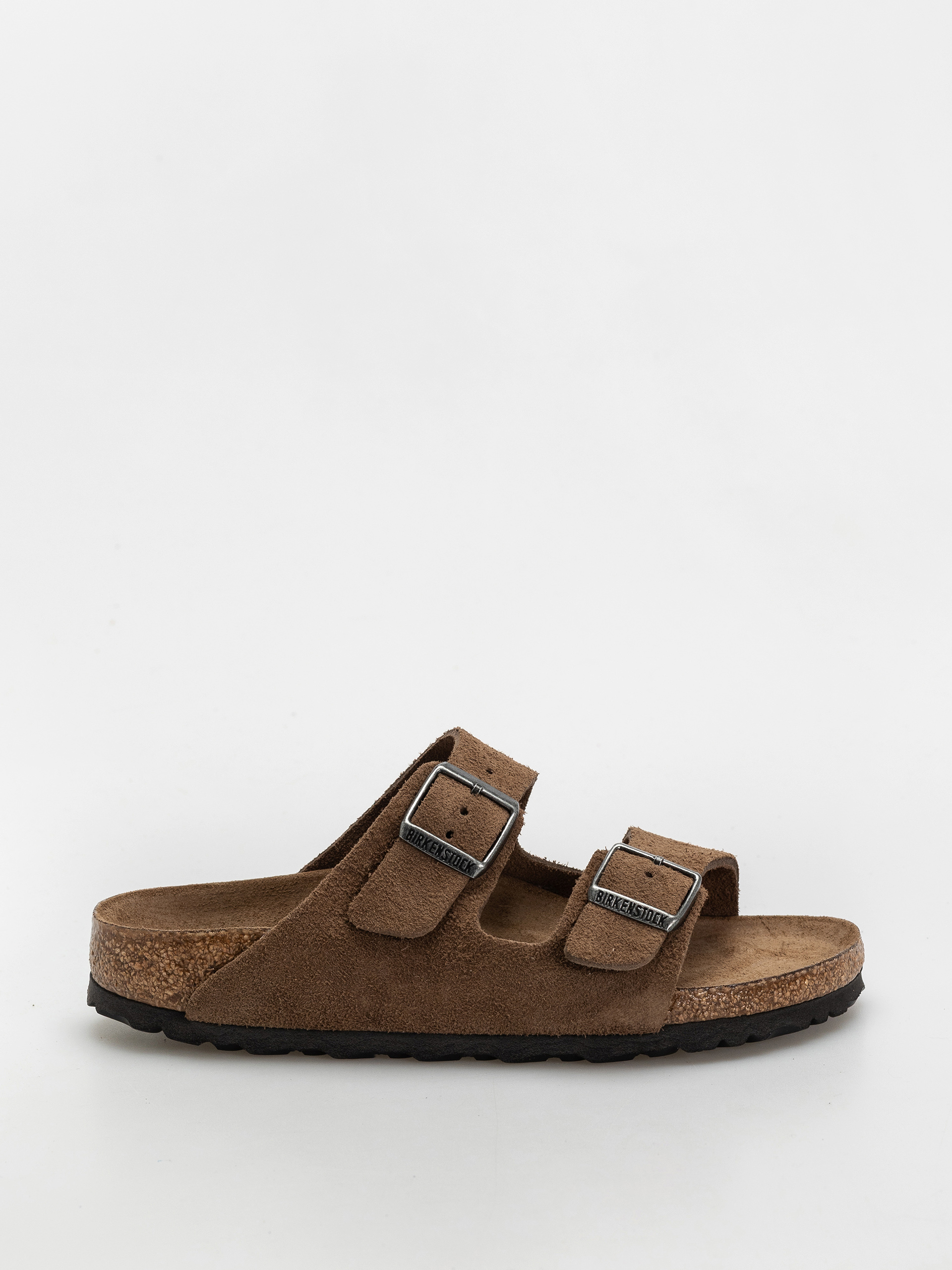 Klapki Birkenstock Arizona Suede Leather Narrow Wmn (dark tea)