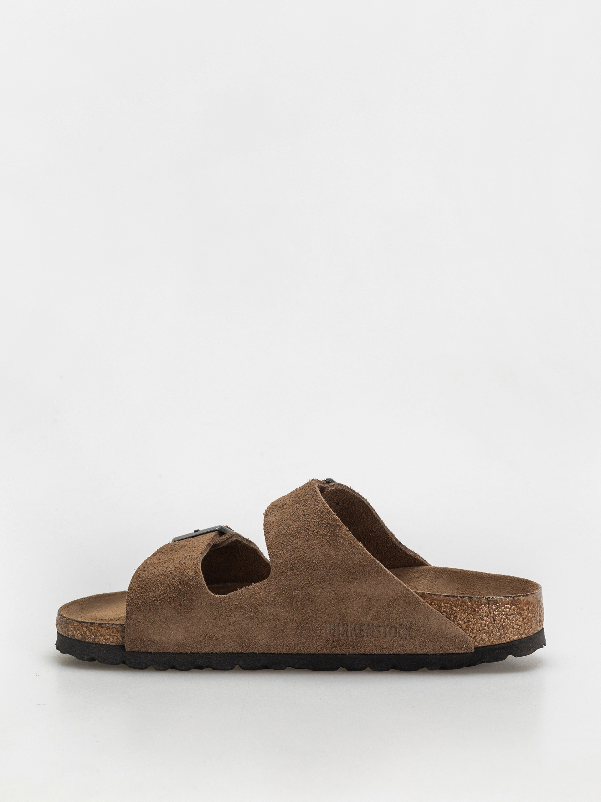 Klapki Birkenstock Arizona Suede Leather Narrow Wmn (dark tea)