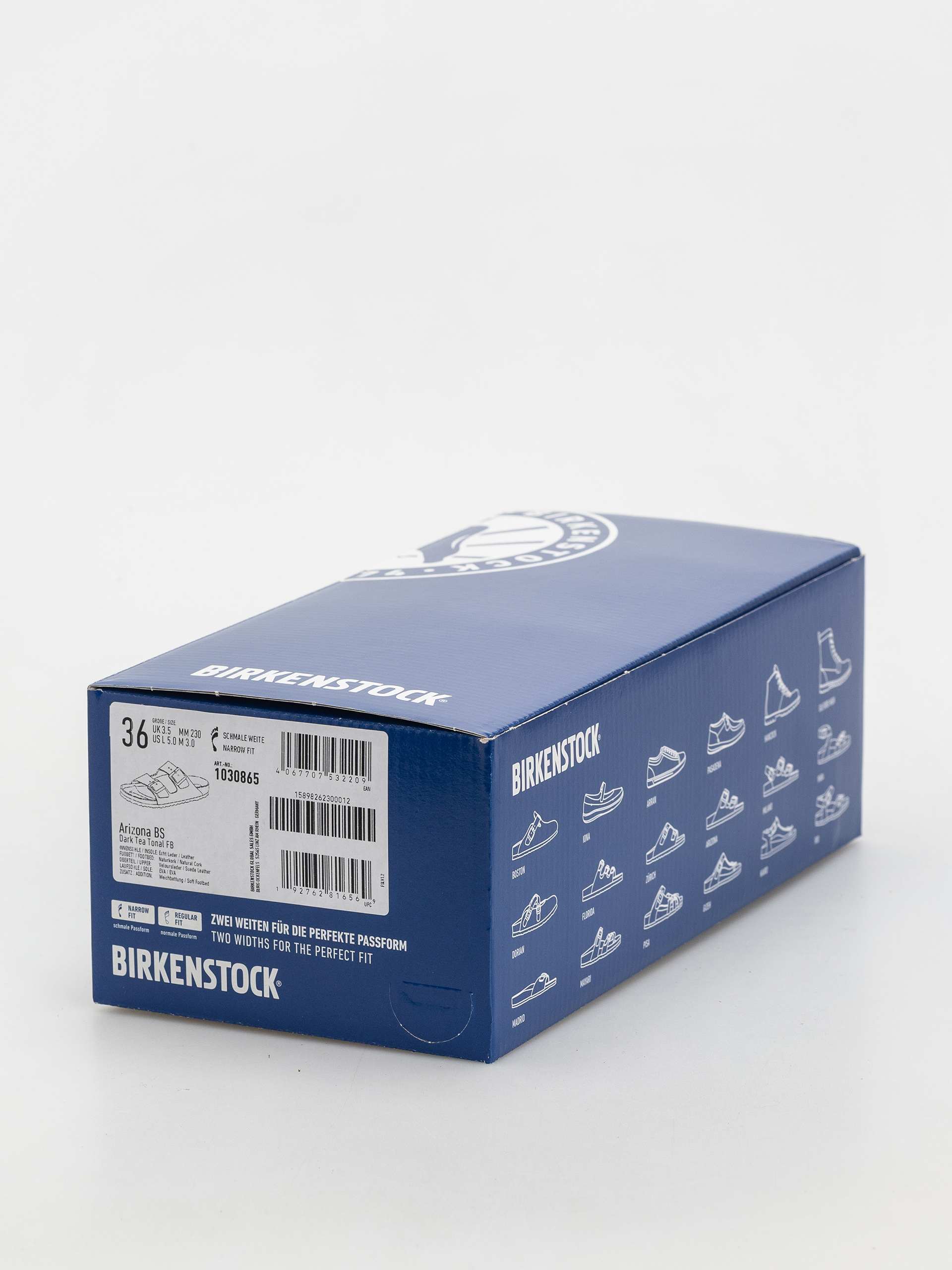 Klapki Birkenstock Arizona Suede Leather Narrow Wmn (dark tea)