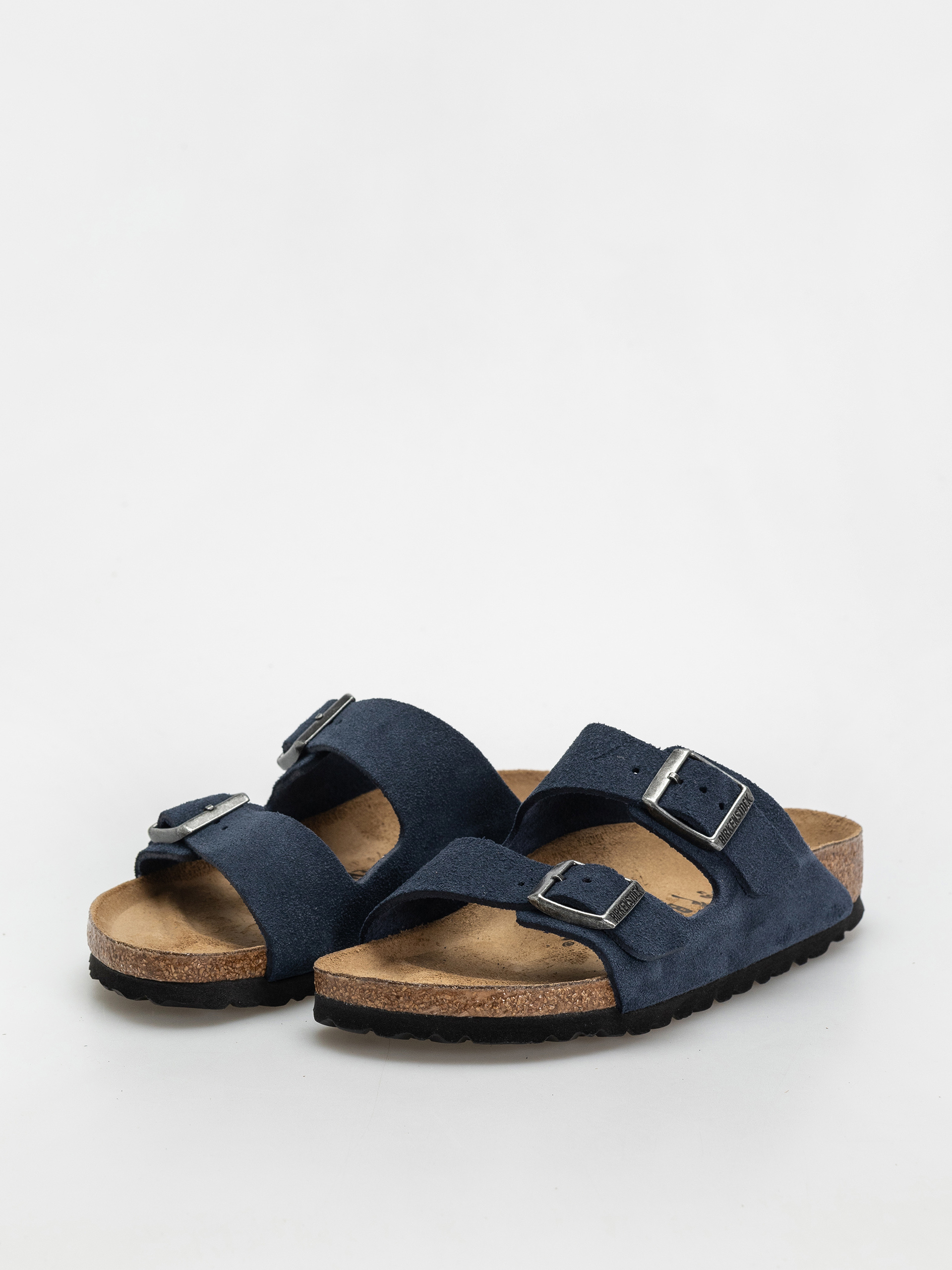 Klapki Birkenstock Arizona Suede Leather Narrow Wmn (new navy)