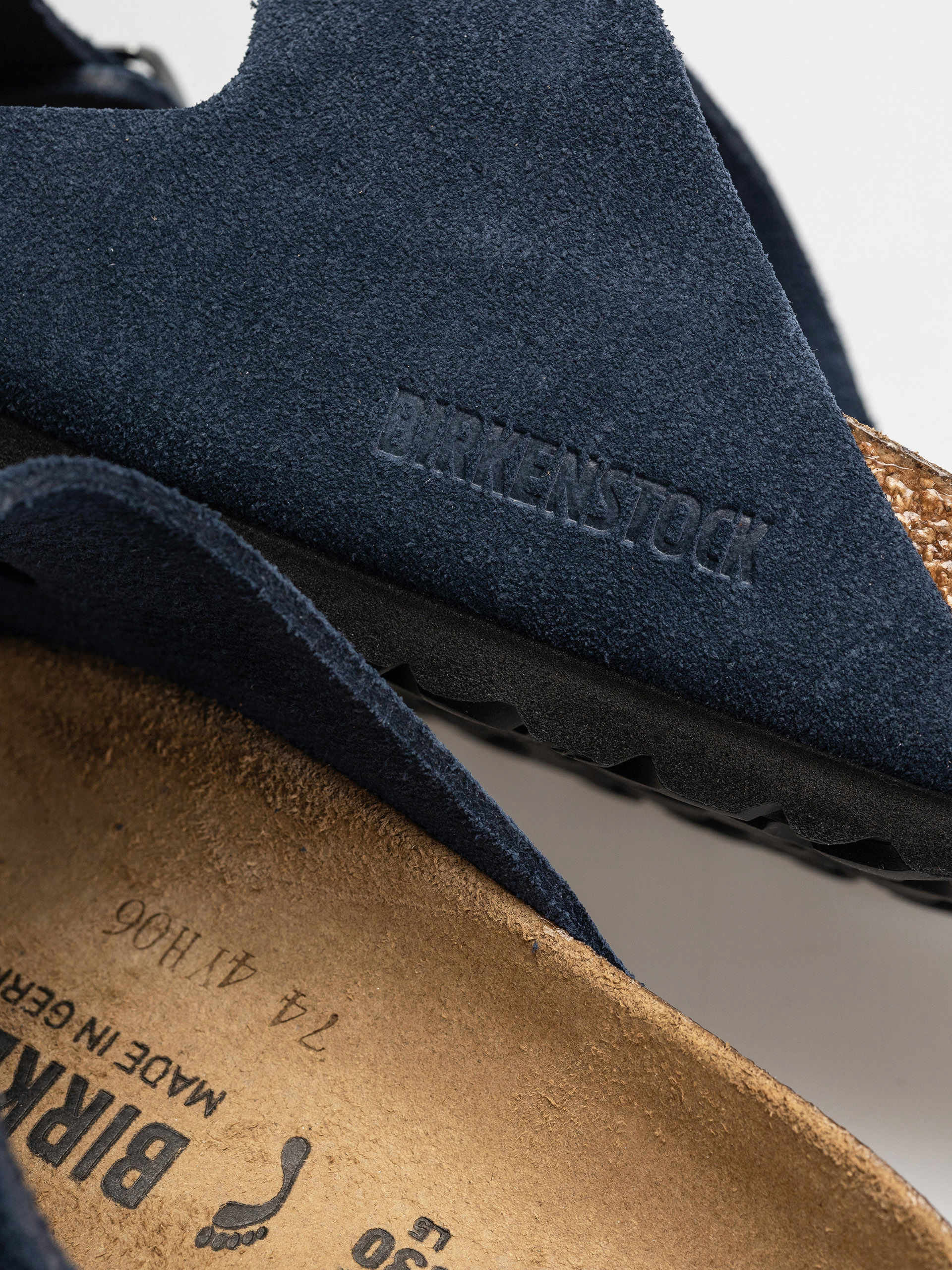 Klapki Birkenstock Arizona Suede Leather Narrow Wmn (new navy)