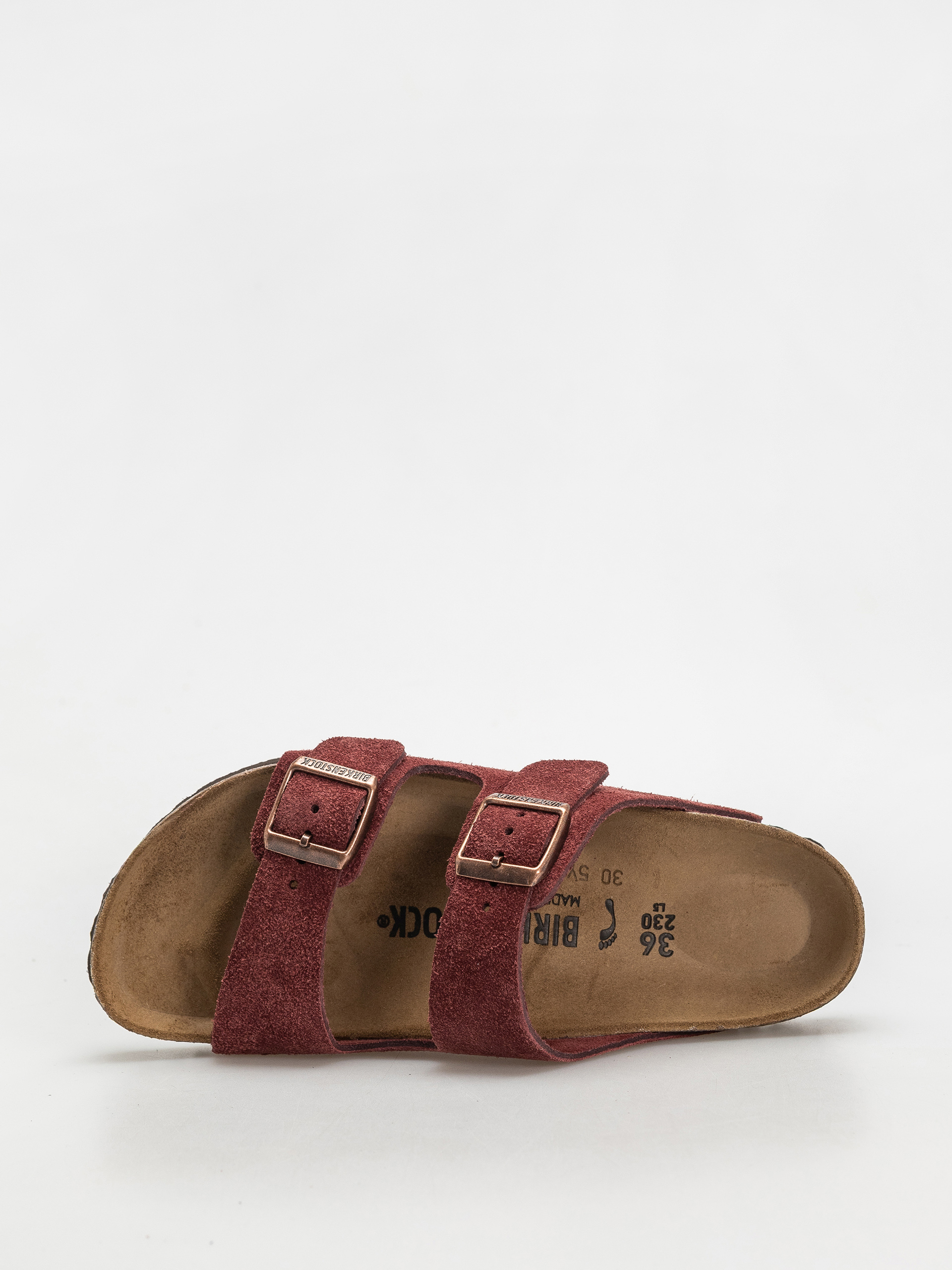 Klapki Birkenstock Arizona Suede Leather Narrow Wmn (zinfandel)