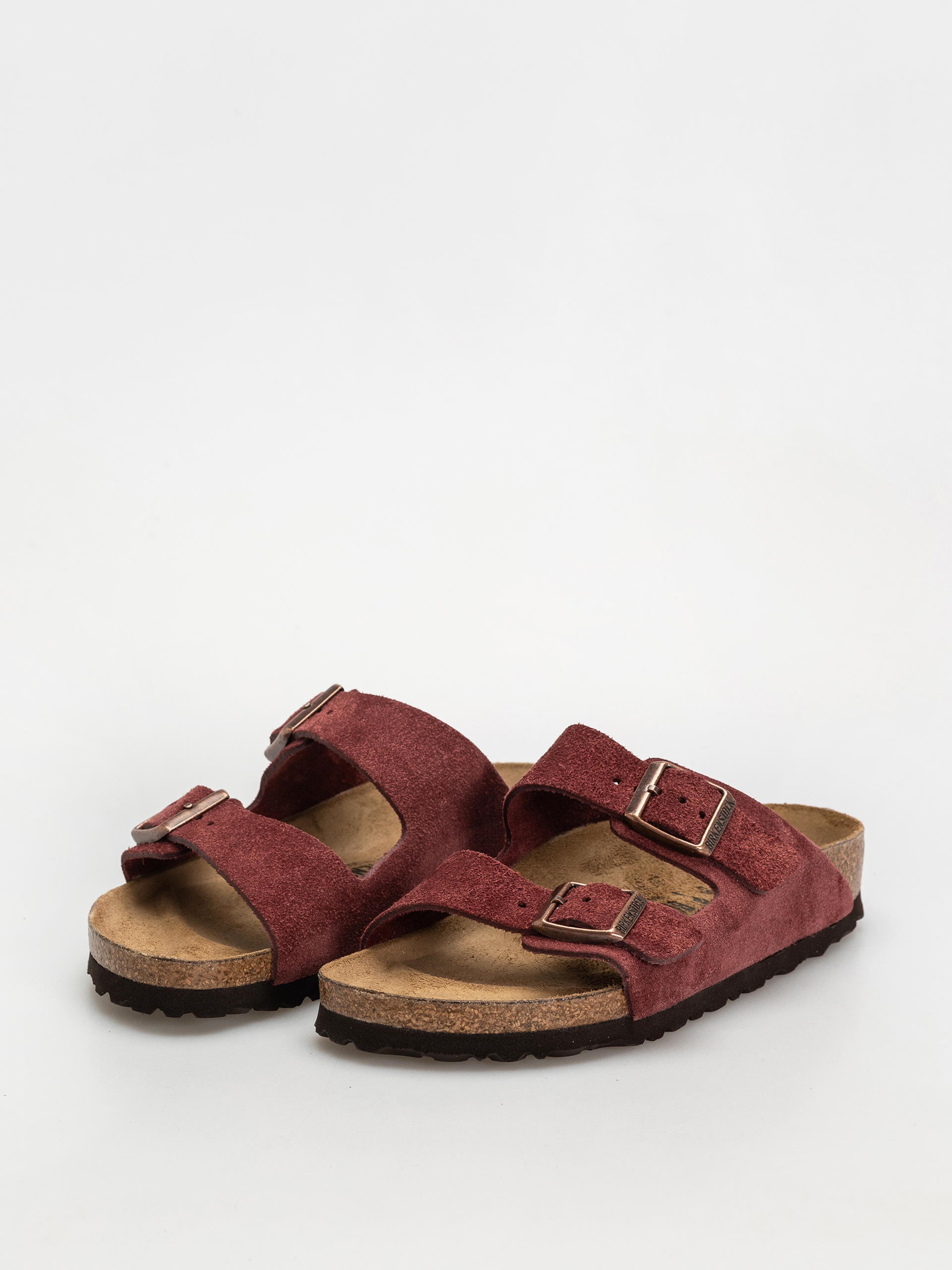 Klapki Birkenstock Arizona Suede Leather Narrow Wmn (zinfandel)