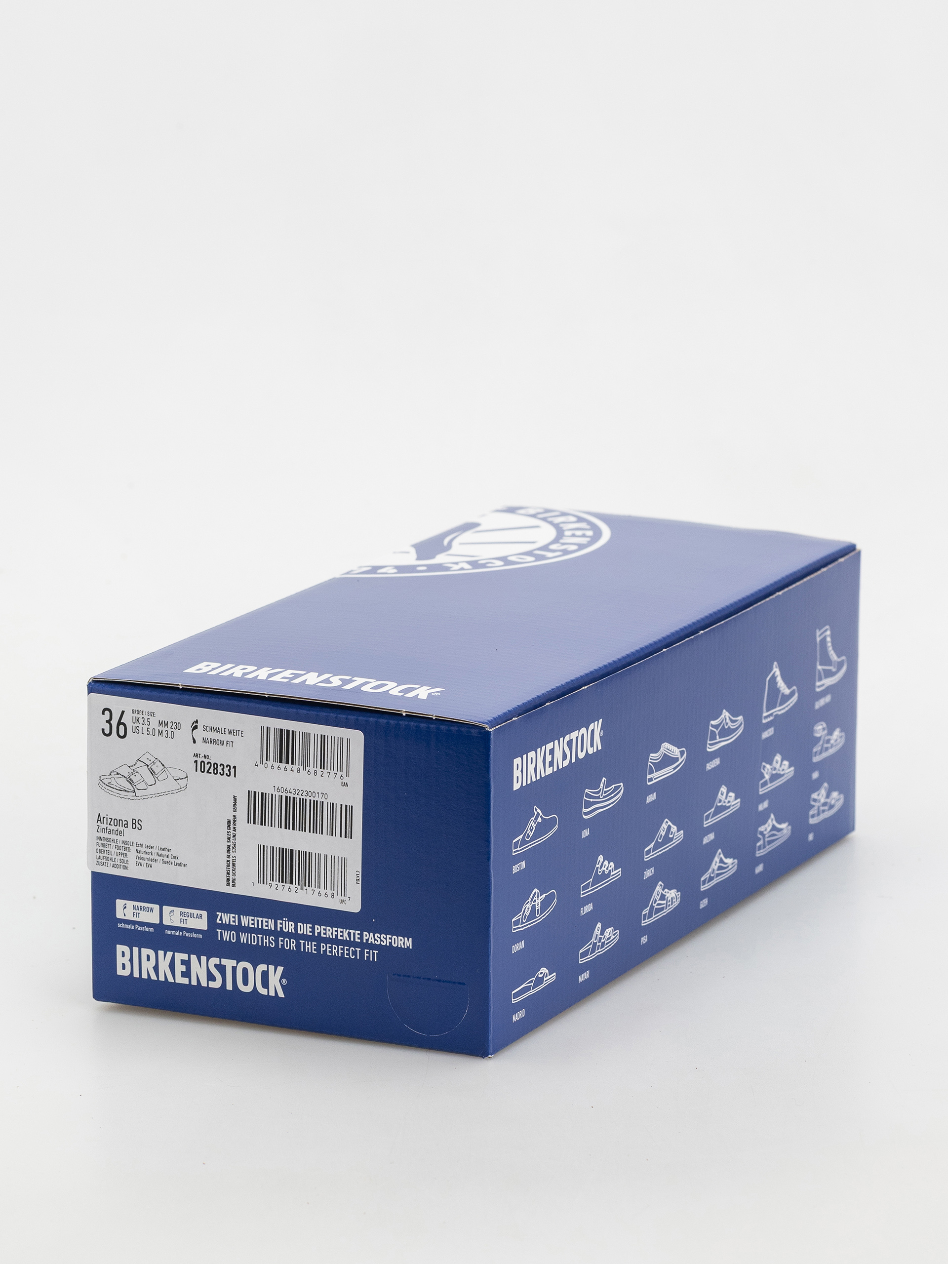 Klapki Birkenstock Arizona Suede Leather Narrow Wmn (zinfandel)