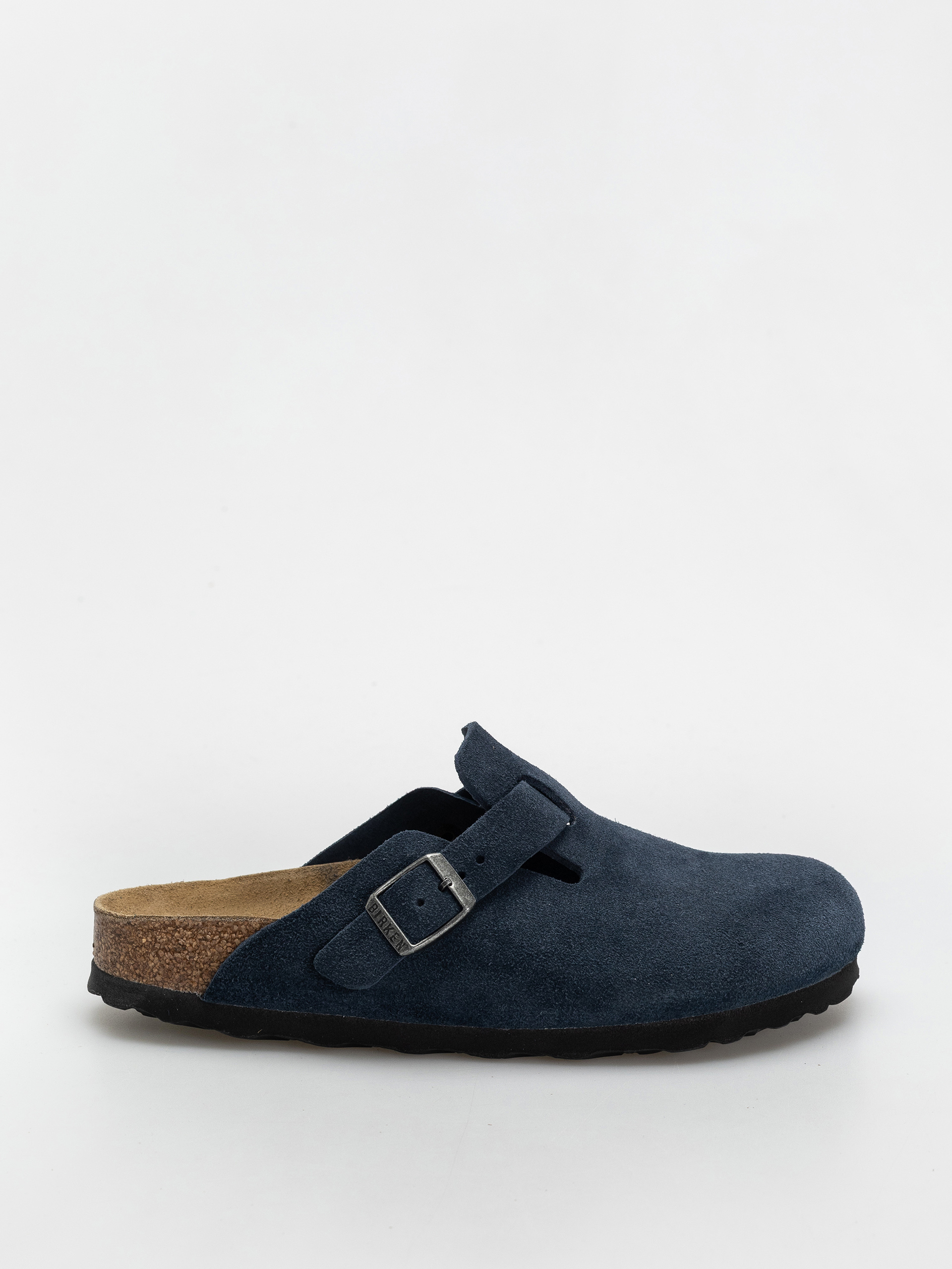 Klapki Birkenstock Boston Suede Leather Narrow Wmn (new navy)