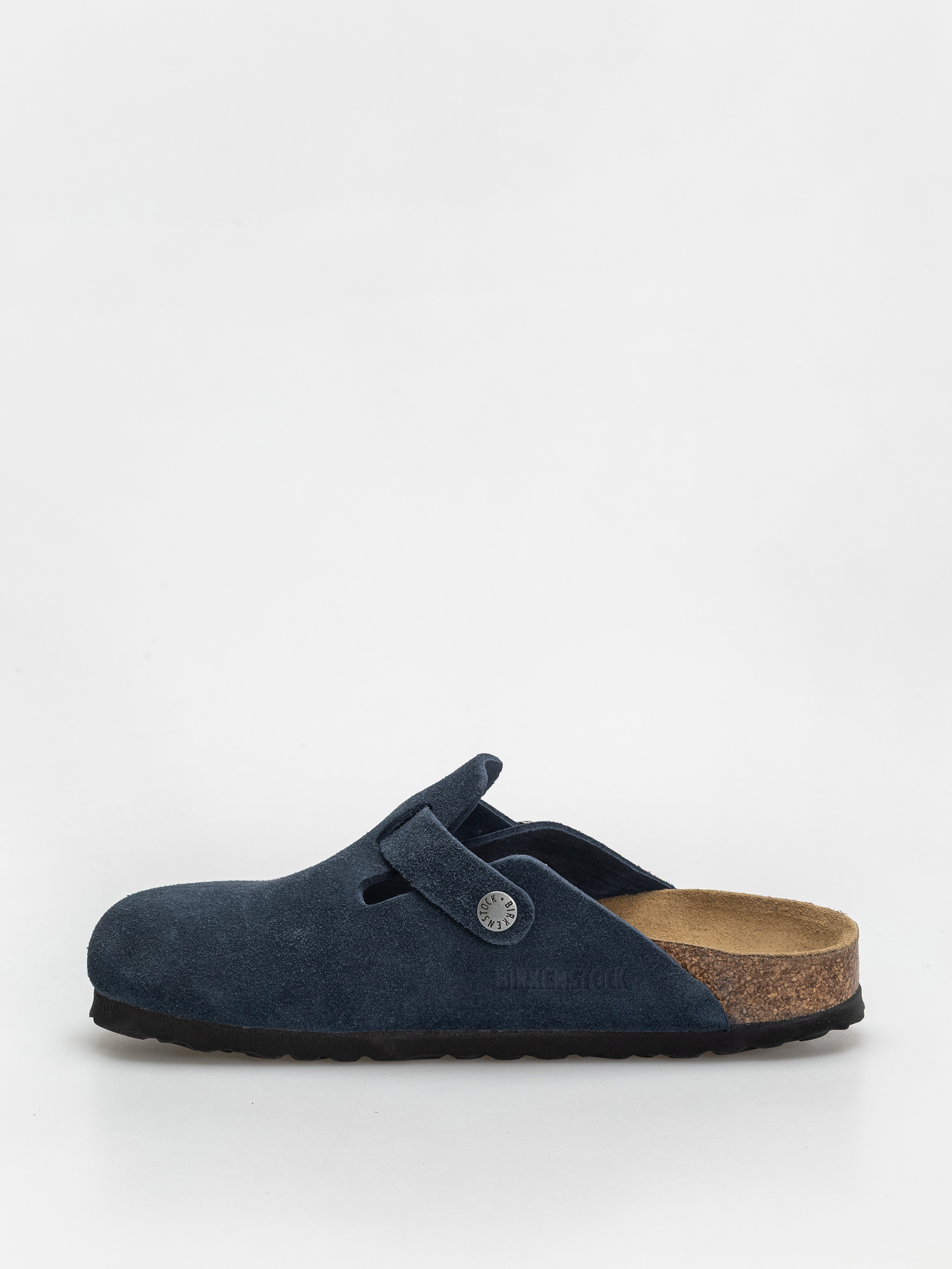 Klapki Birkenstock Boston Suede Leather Narrow Wmn (new navy)