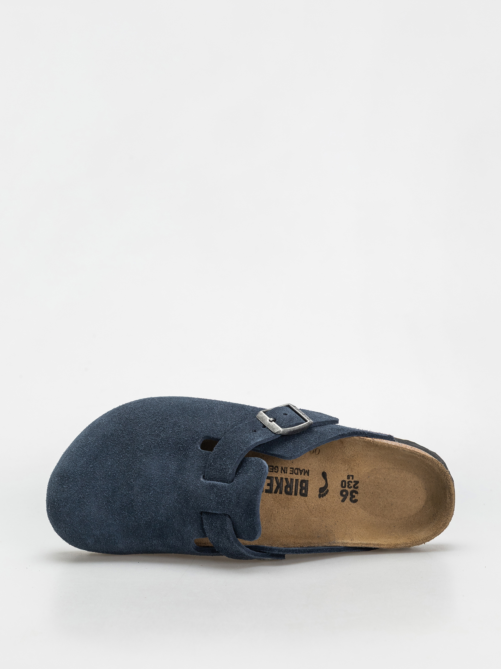 Klapki Birkenstock Boston Suede Leather Narrow Wmn (new navy)