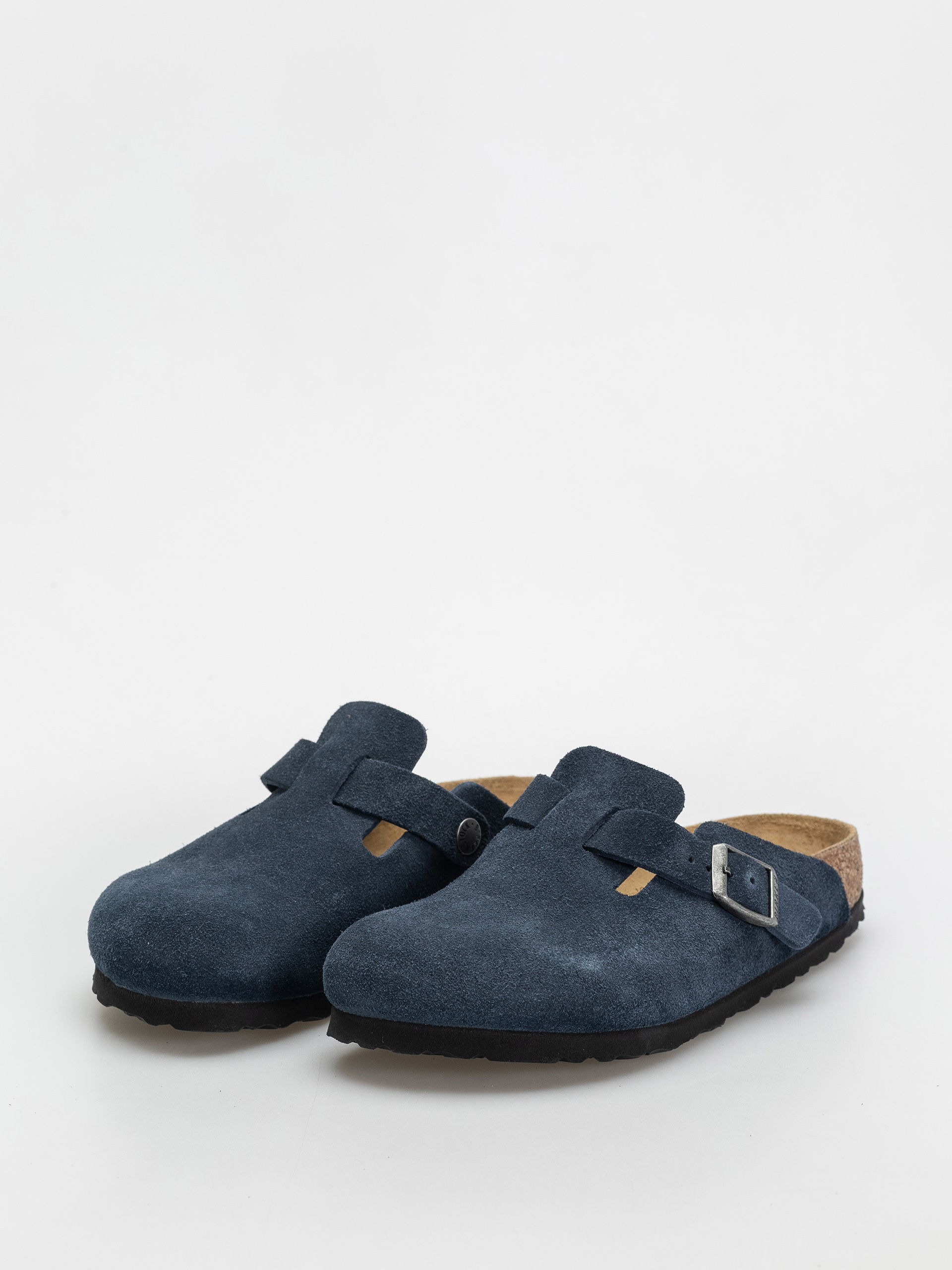 Klapki Birkenstock Boston Suede Leather Narrow Wmn (new navy)