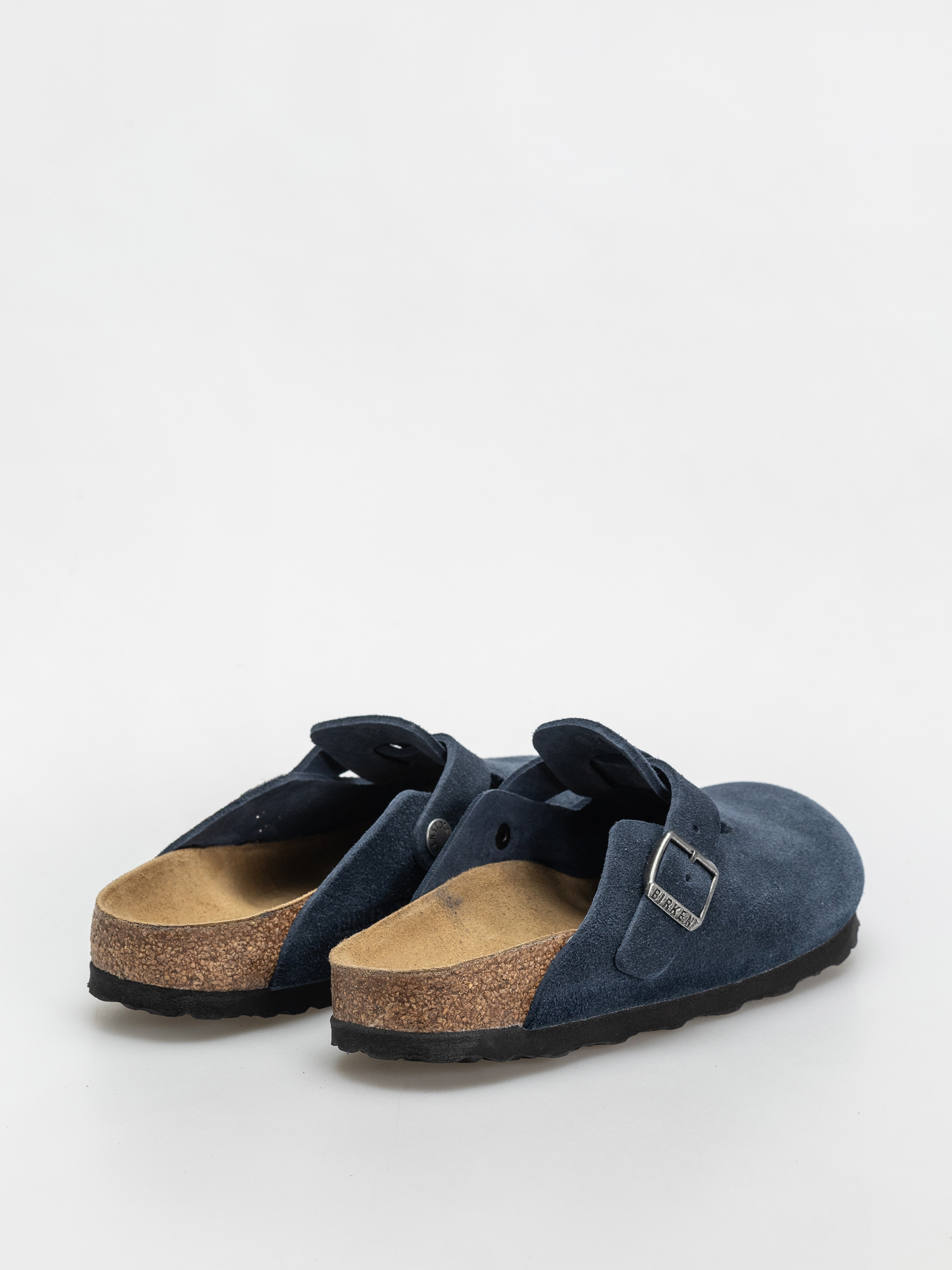 Klapki Birkenstock Boston Suede Leather Narrow Wmn (new navy)